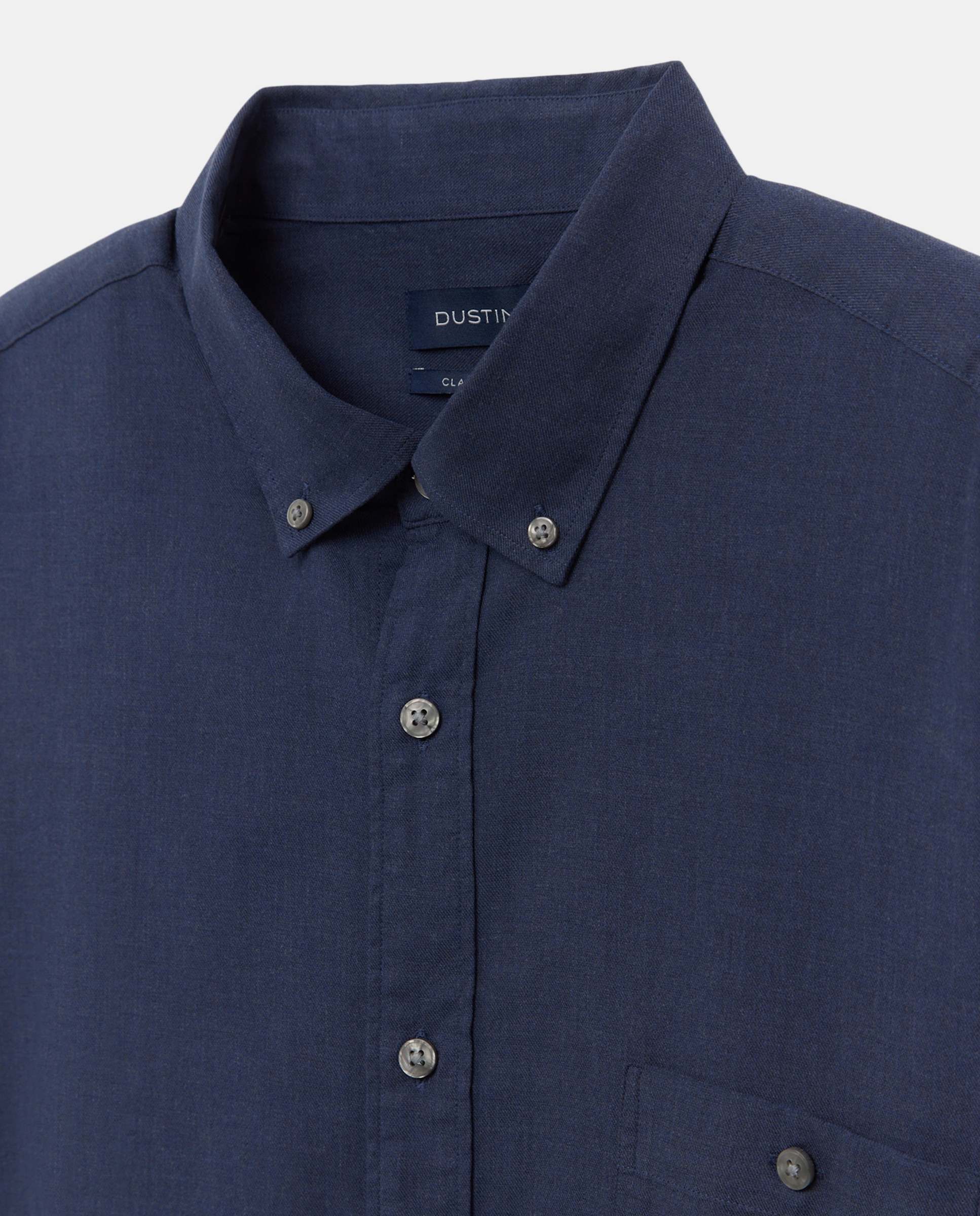 Camisa de twill algodón stretch liso. - Dustin - Azul Azul-5