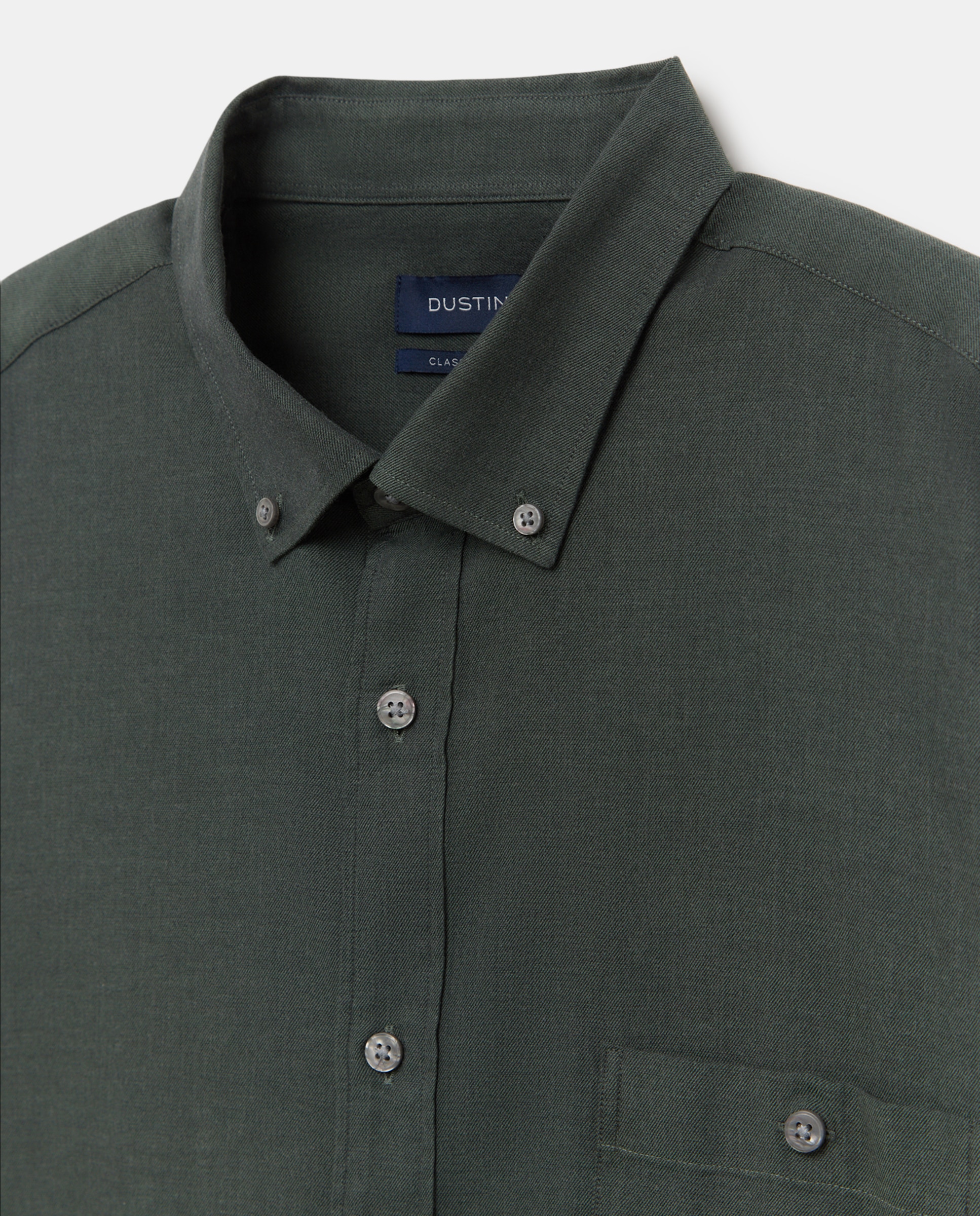 Camisa de twill algodón stretch liso. - Dustin - Verde Verde-5