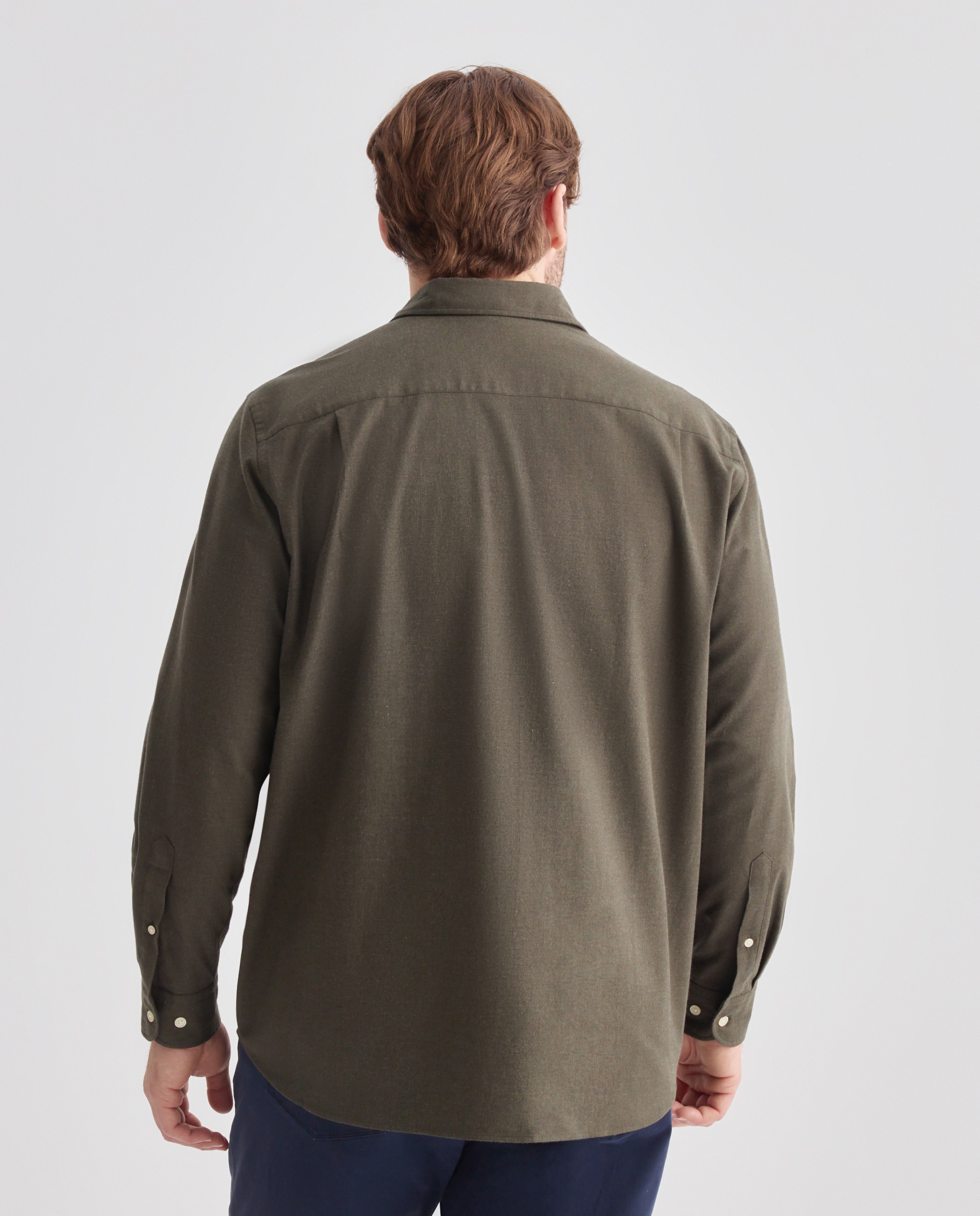 Camisa sport hombre franela manga larga - Emidio Tucci - Verde Verde-3