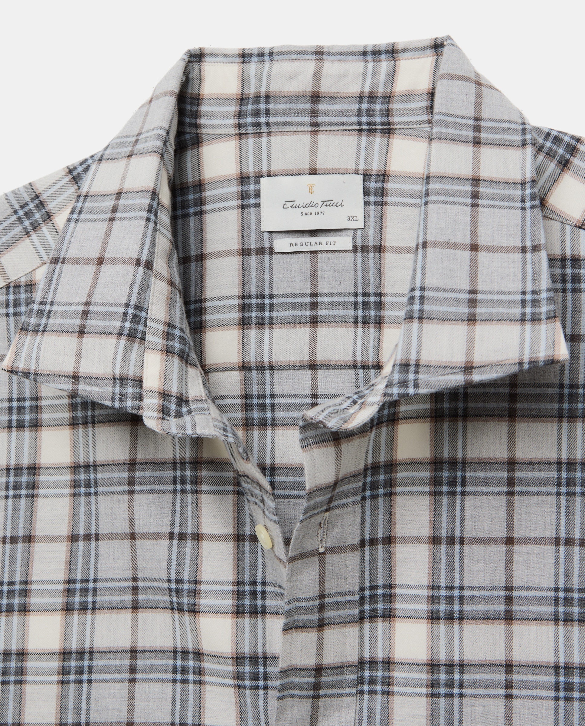 Camisa sport hombre franela manga larga - Emidio Tucci - Azul claro Azul claro-5