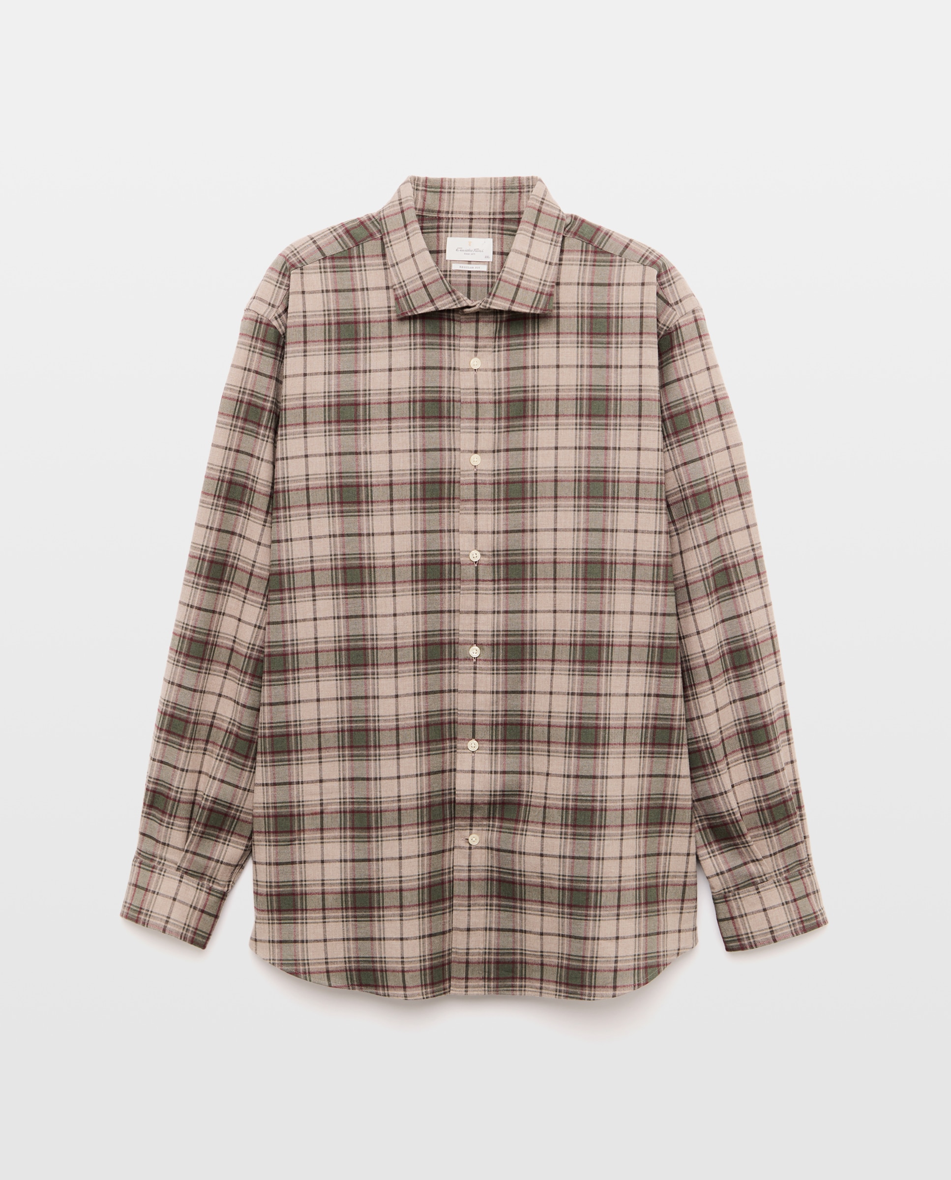 Imagen 0 de Camisa sport hombre franela manga larga Verde