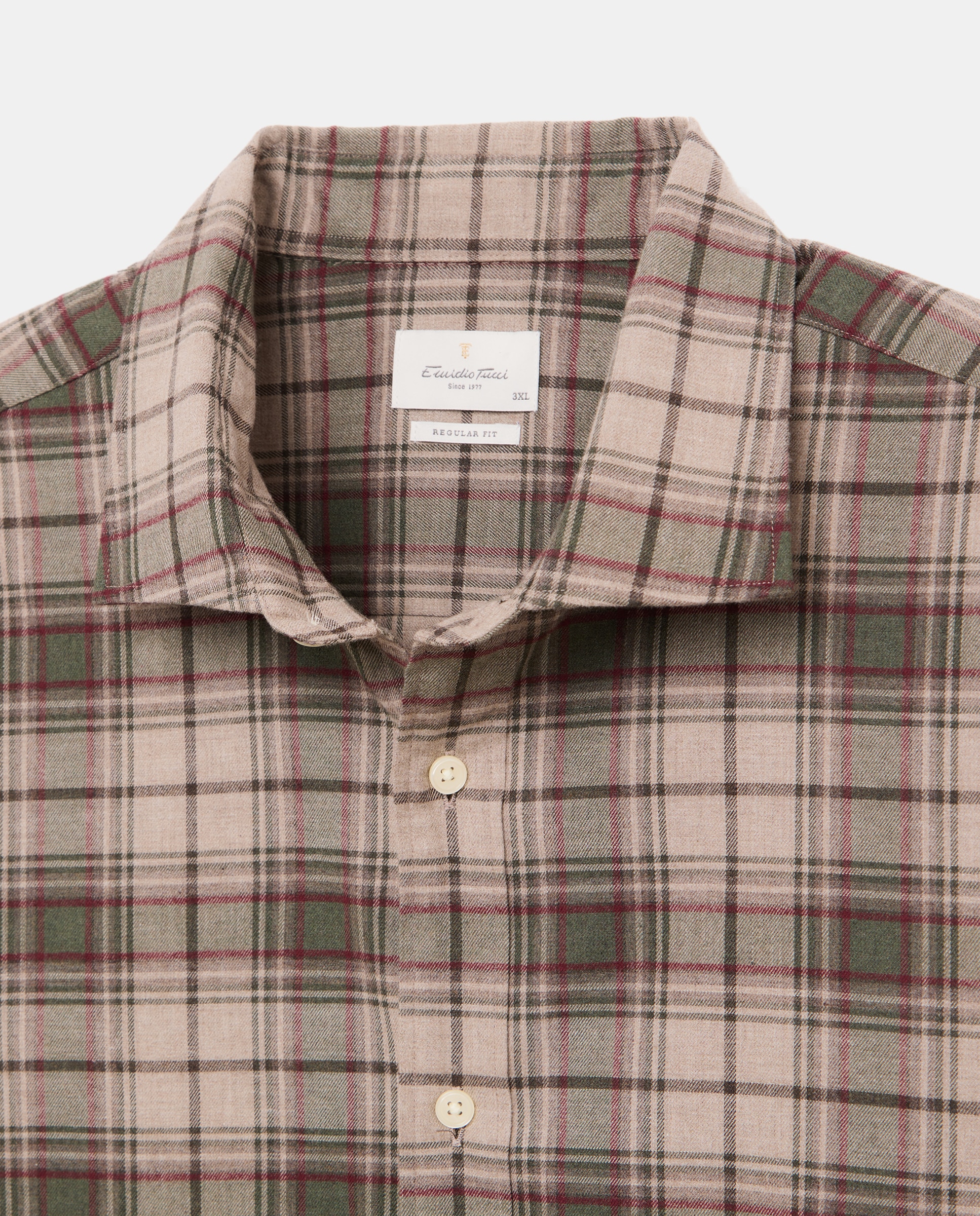 Camisa sport hombre franela manga larga - Emidio Tucci - Verde Verde-2