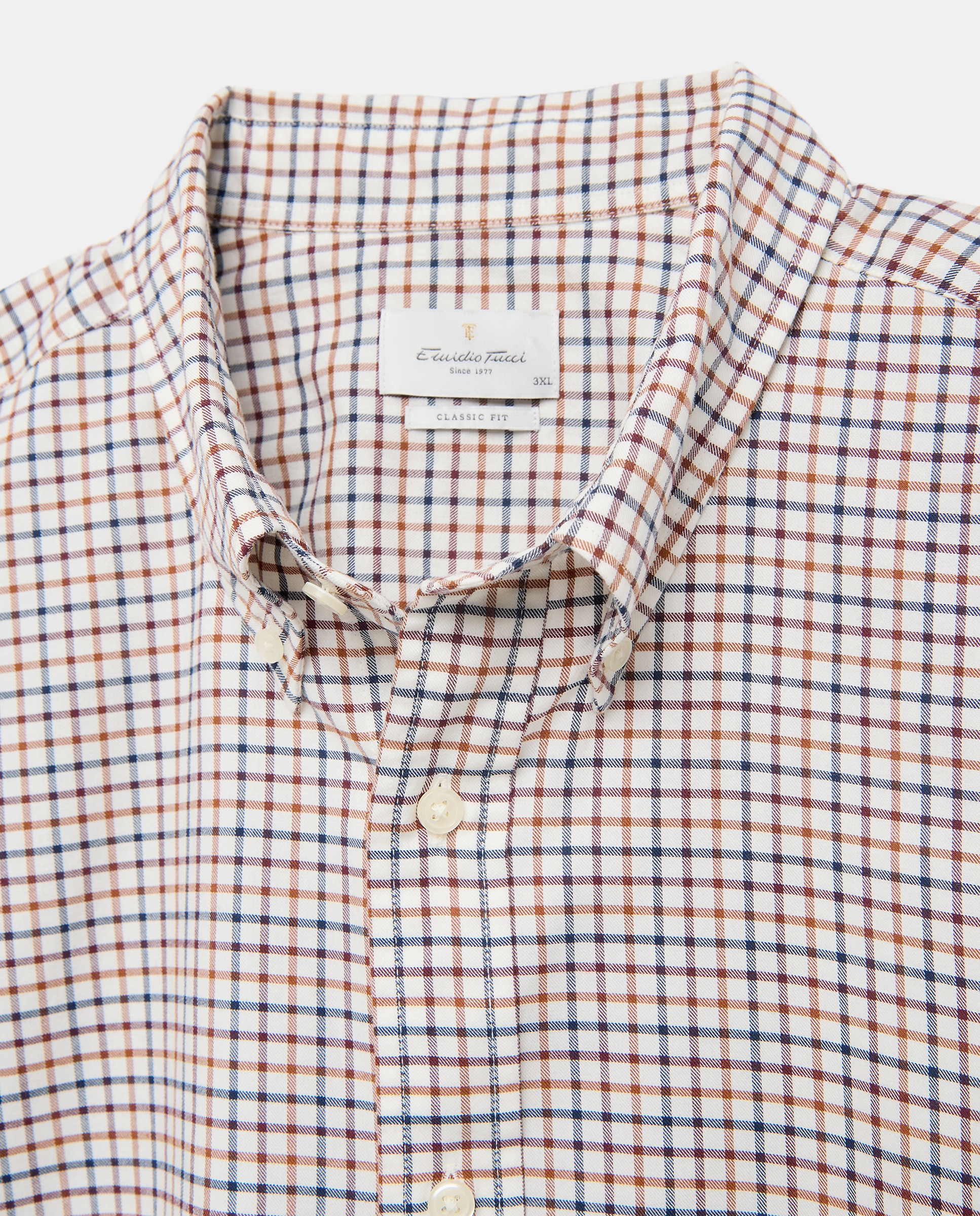 Camisa Casual de Manga Comprida Vermelho-2