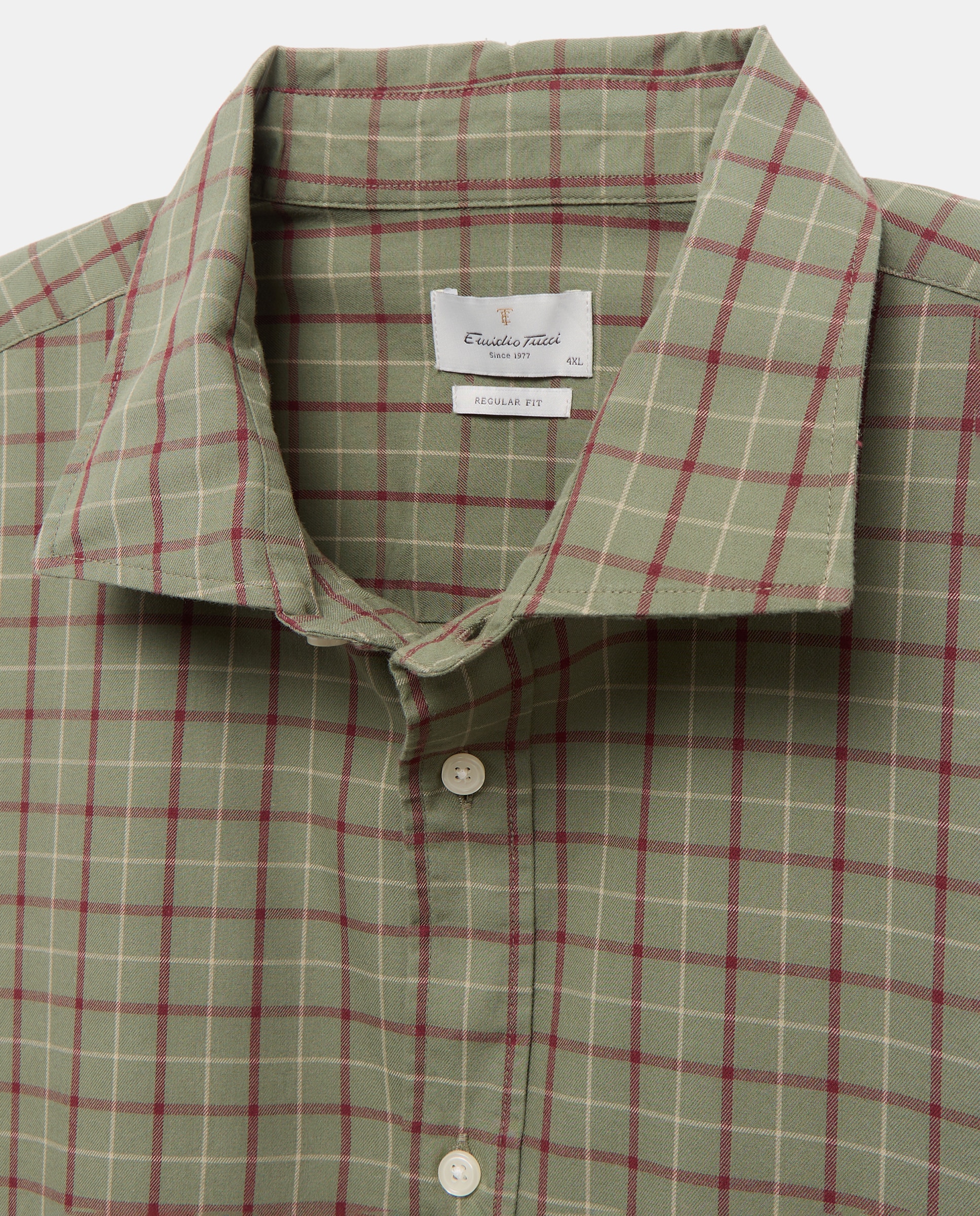 Camisa Casual de Sarja com Lavagem Verde-6