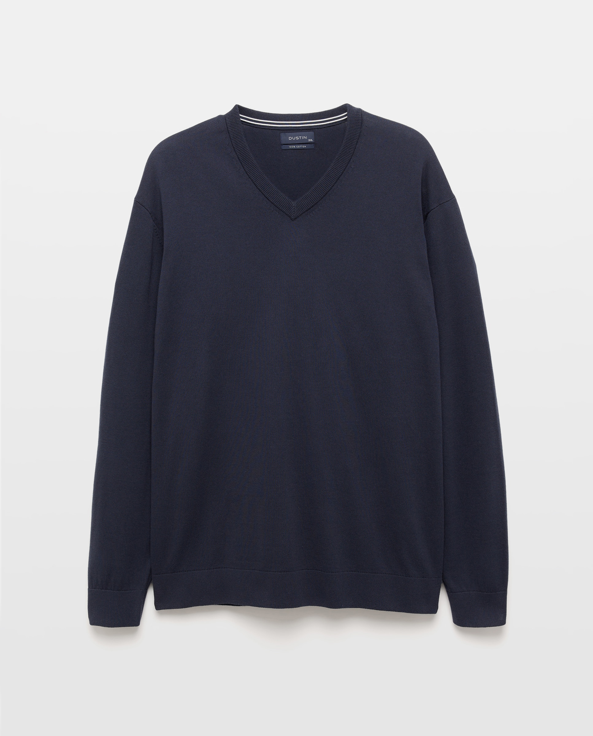 Sueter cuello pico basico hombre. - Dustin - Azul marino Azul marino-5