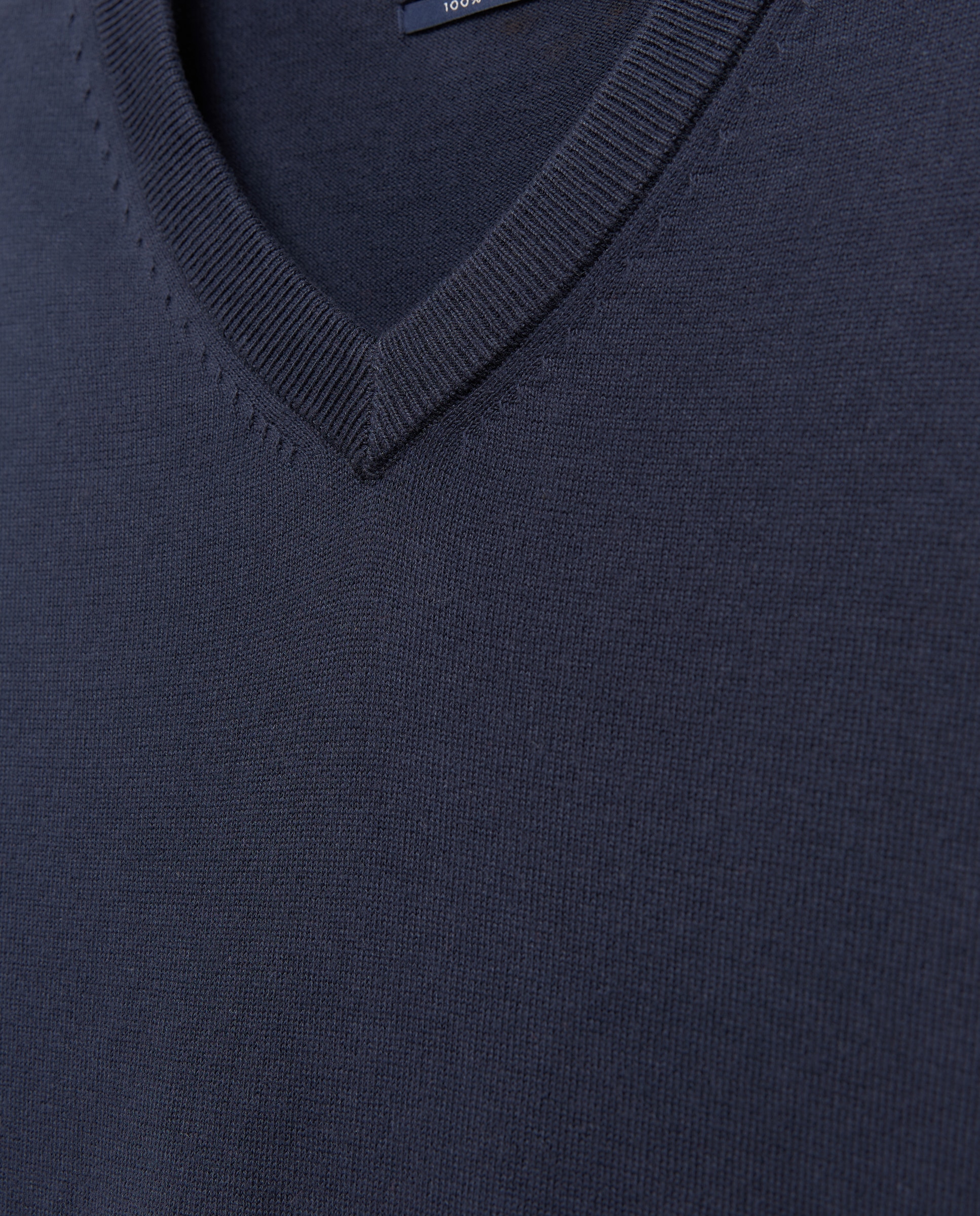 Sueter cuello pico basico hombre. - Dustin - Azul marino Azul marino-6