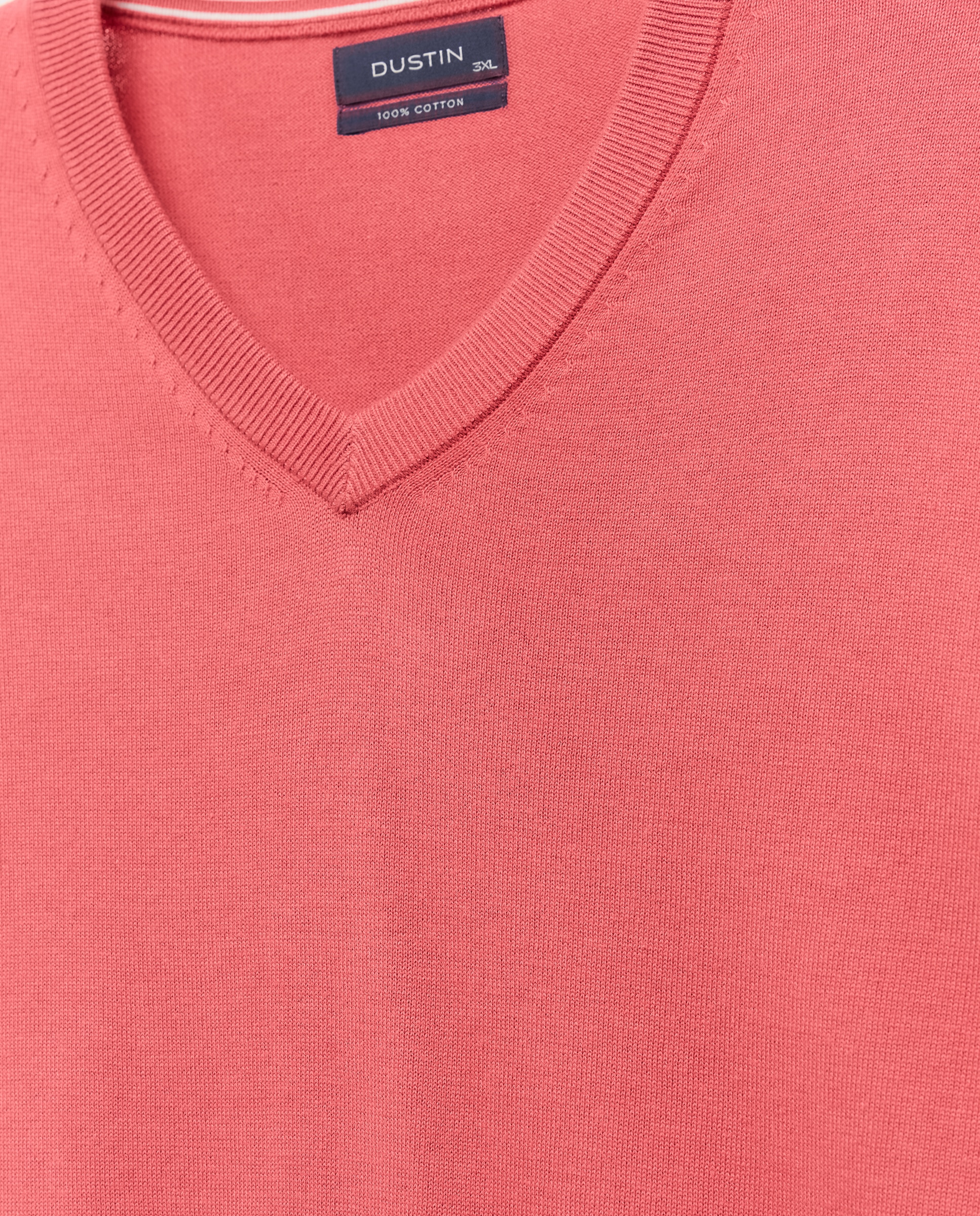 Camisola Básica com Gola em Bico Laranja-5