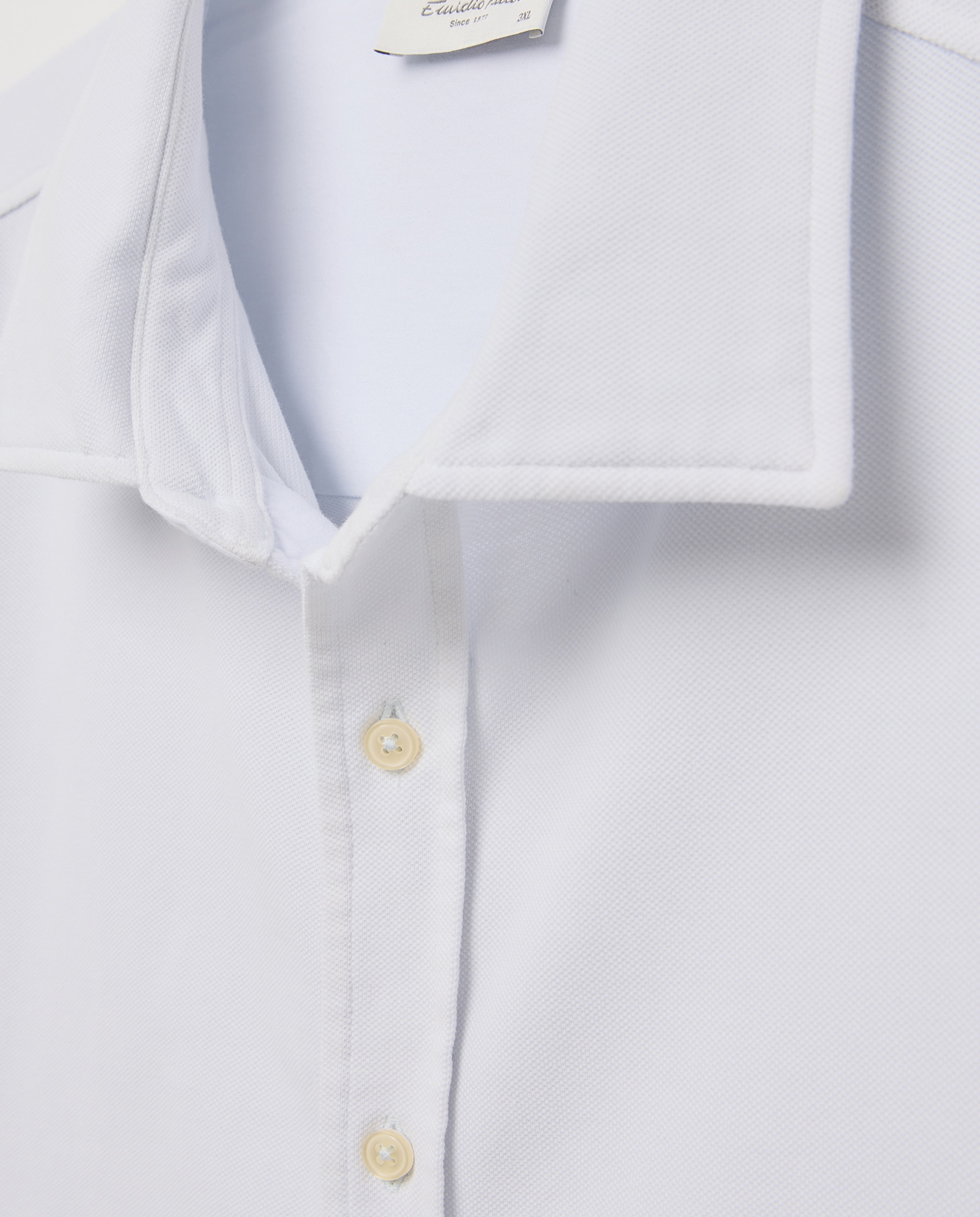 Polo de hombre abierto liso manga larga garmet dye Tallas grandes - Emidio Tucci - Azul Azul-5