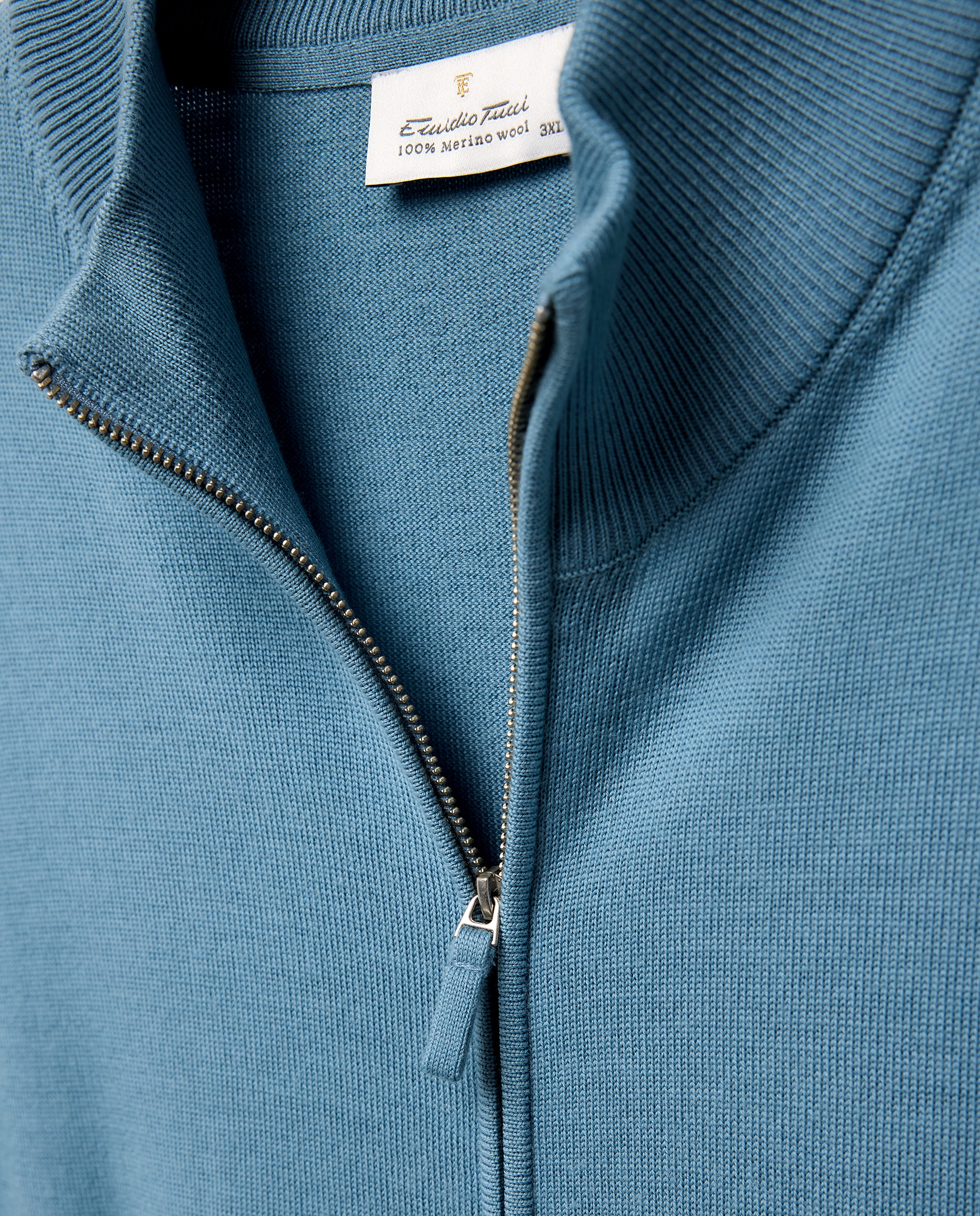 Cardigan Liso com Botões Tamanhos Grandes Azul-claro-5