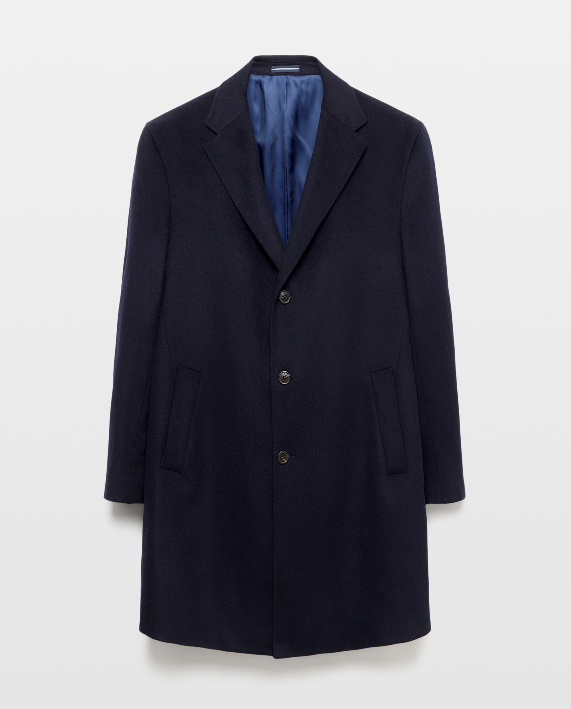 Abrigo cashmere de hombre en talla grande. - Dustin - Azul Azul-5