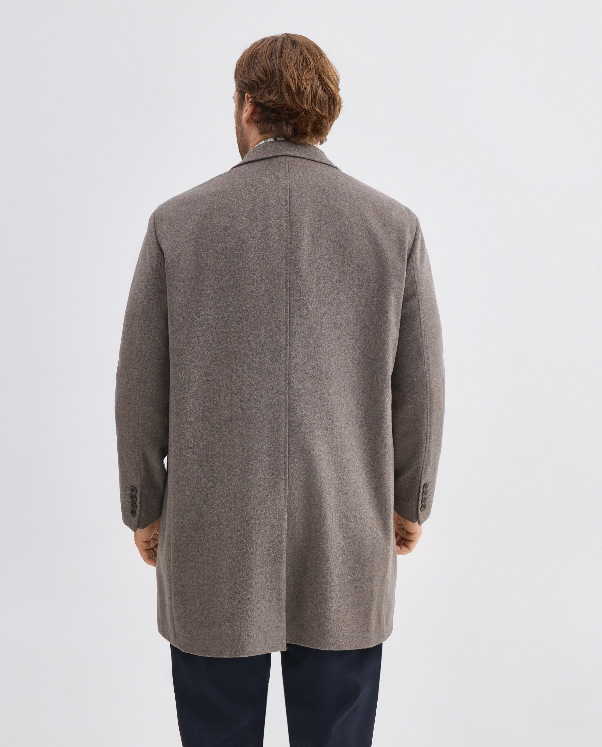 Abrigo cashmere de hombre en talla grande. - Dustin - Marrón claro Marrón claro-4