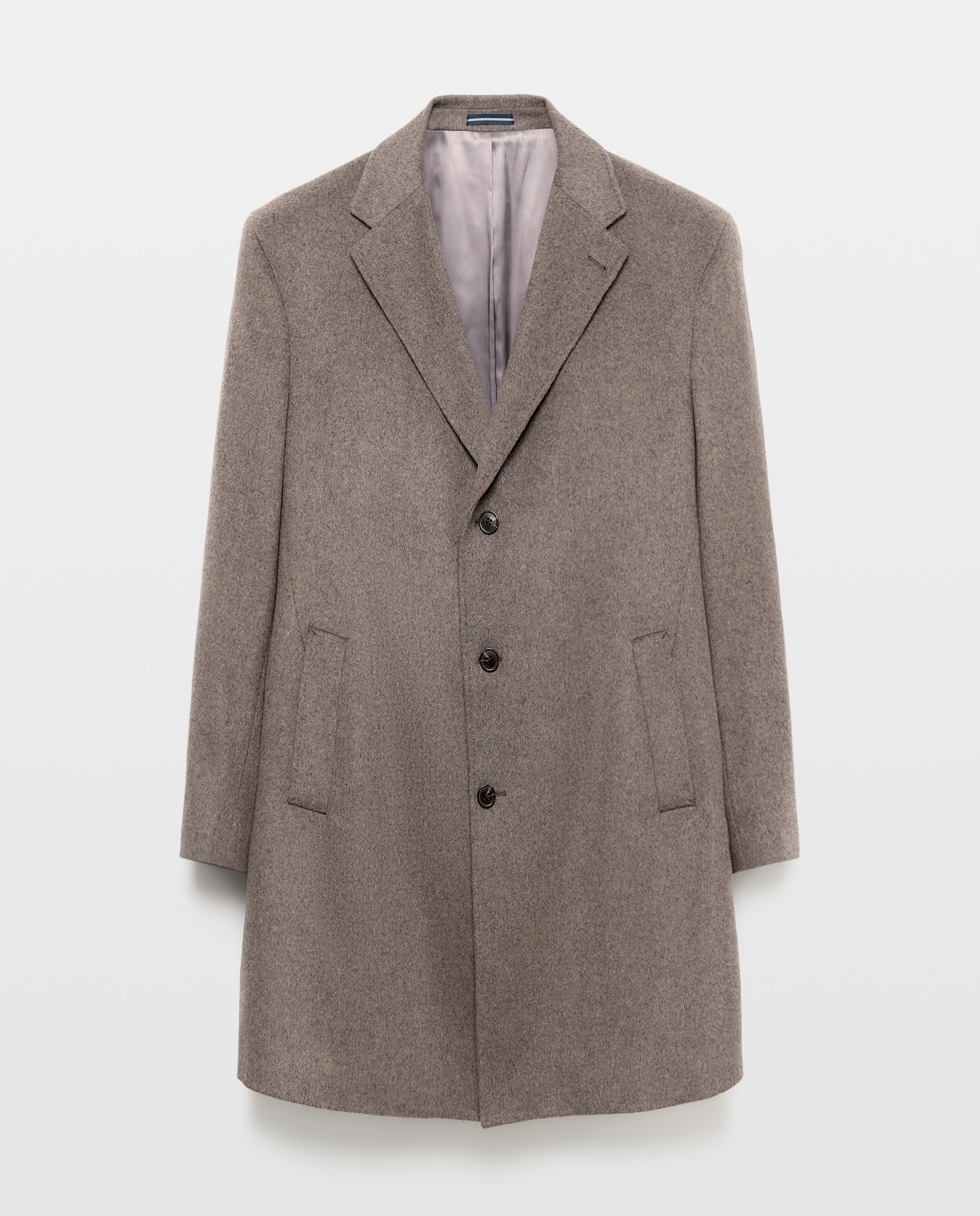 Abrigo cashmere de hombre en talla grande. - Dustin - Marrón claro Marrón claro-5
