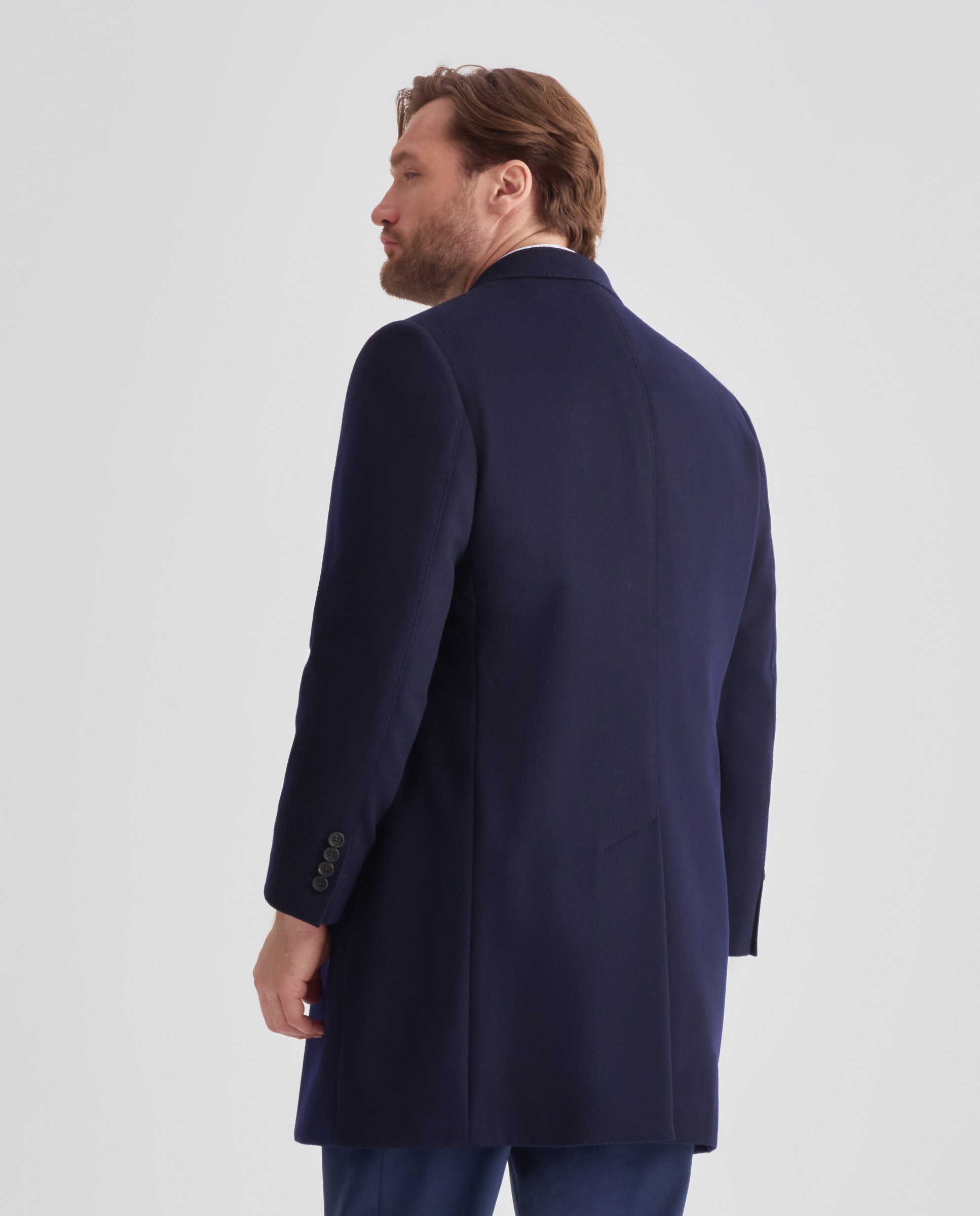 Abrigo clásico paño lana/casmere hombre tallas grandes - Emidio Tucci - Azul marino Azul marino-3