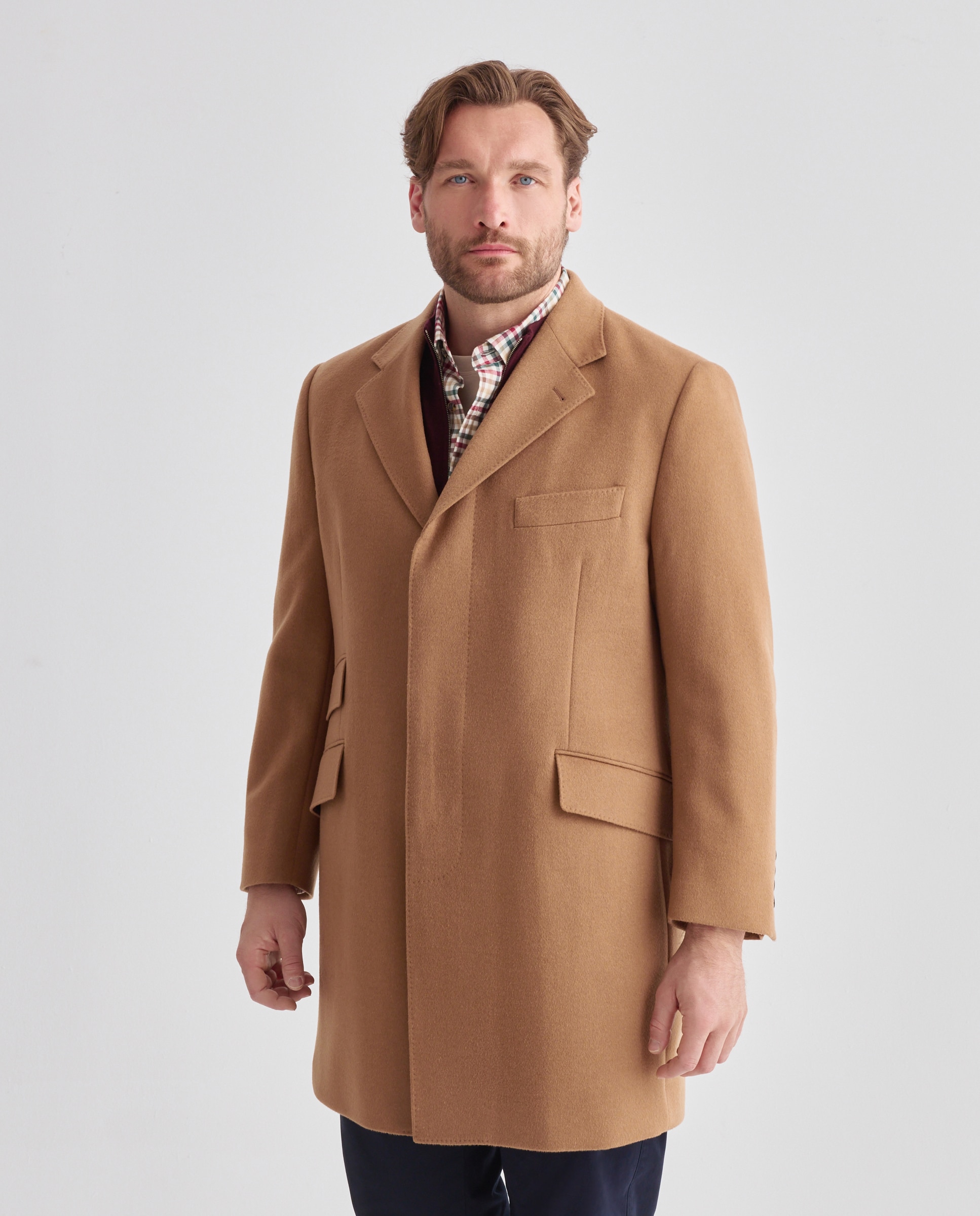 Abrigo clásico paño lana/casmere hombre tallas grandes - Emidio Tucci - 730 Camel 730 Camel-2