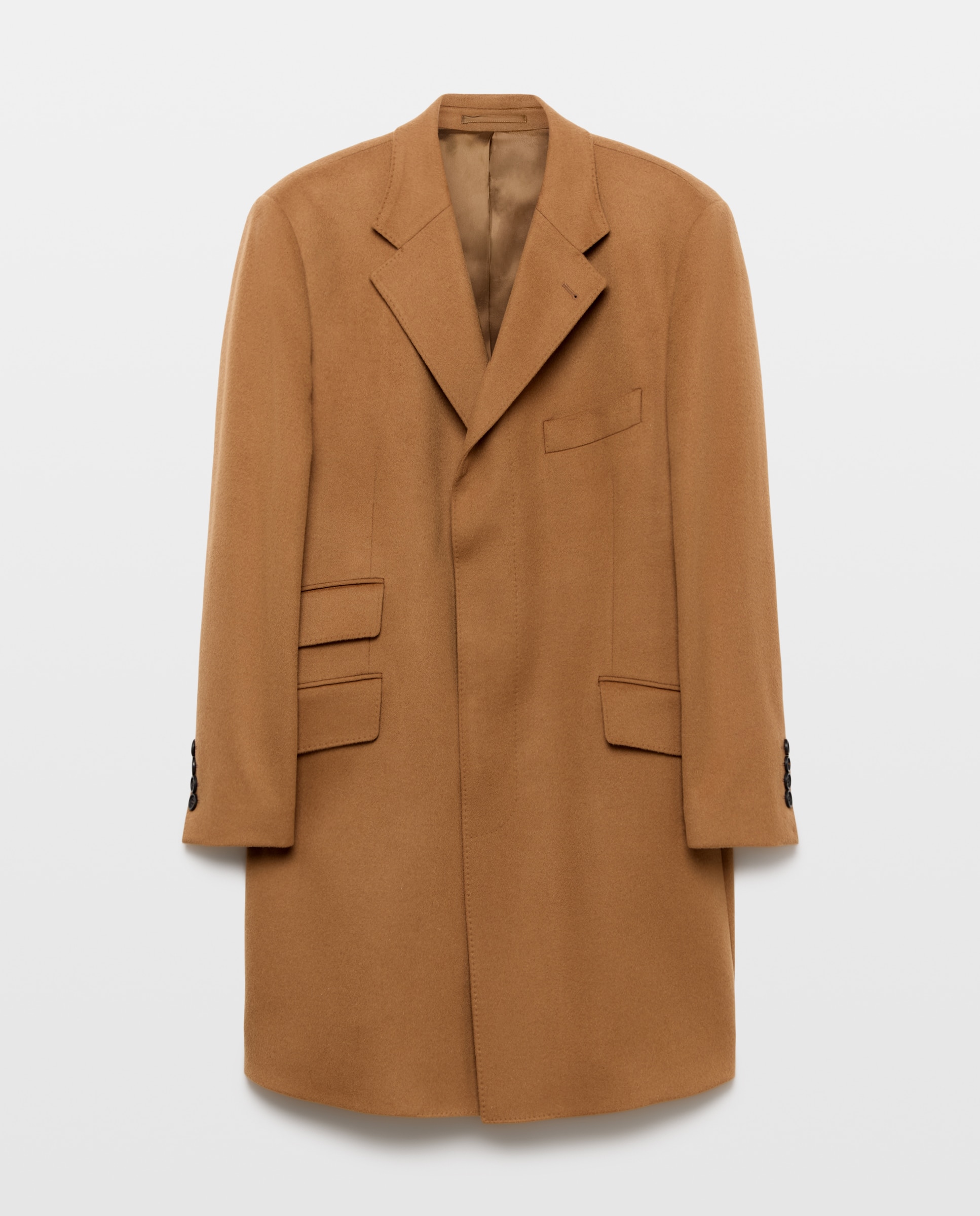 Abrigo clásico paño lana/casmere hombre tallas grandes - Emidio Tucci - 730 Camel 730 Camel-5