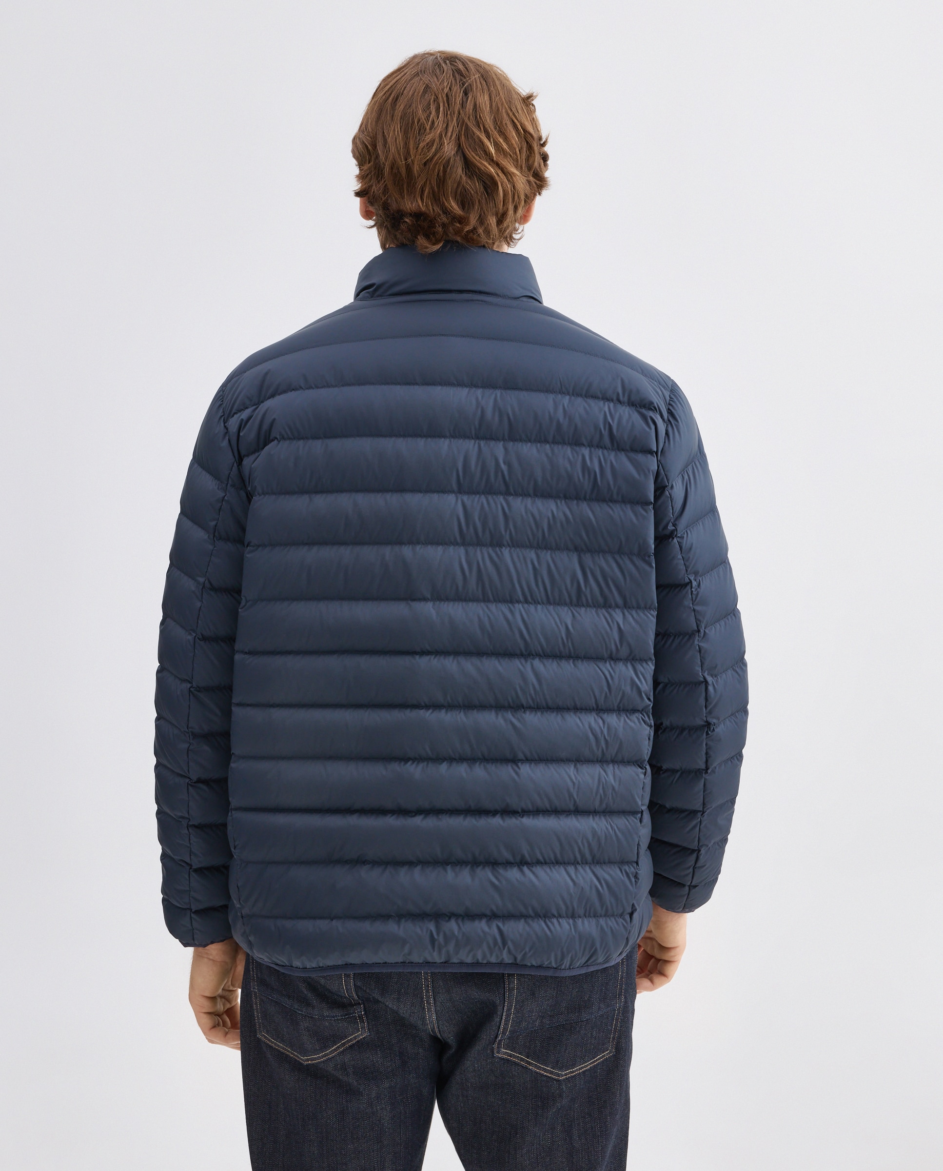 Cazadora pluma natural (90/10) hombre tallas grandes - Emidio Tucci - Azul marino Azul marino-3