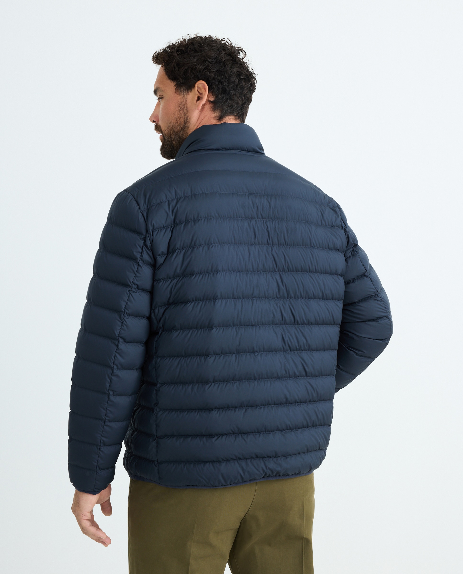 Cazadora pluma natural (90/10) hombre tallas grandes - Emidio Tucci - Azul marino Azul marino-4