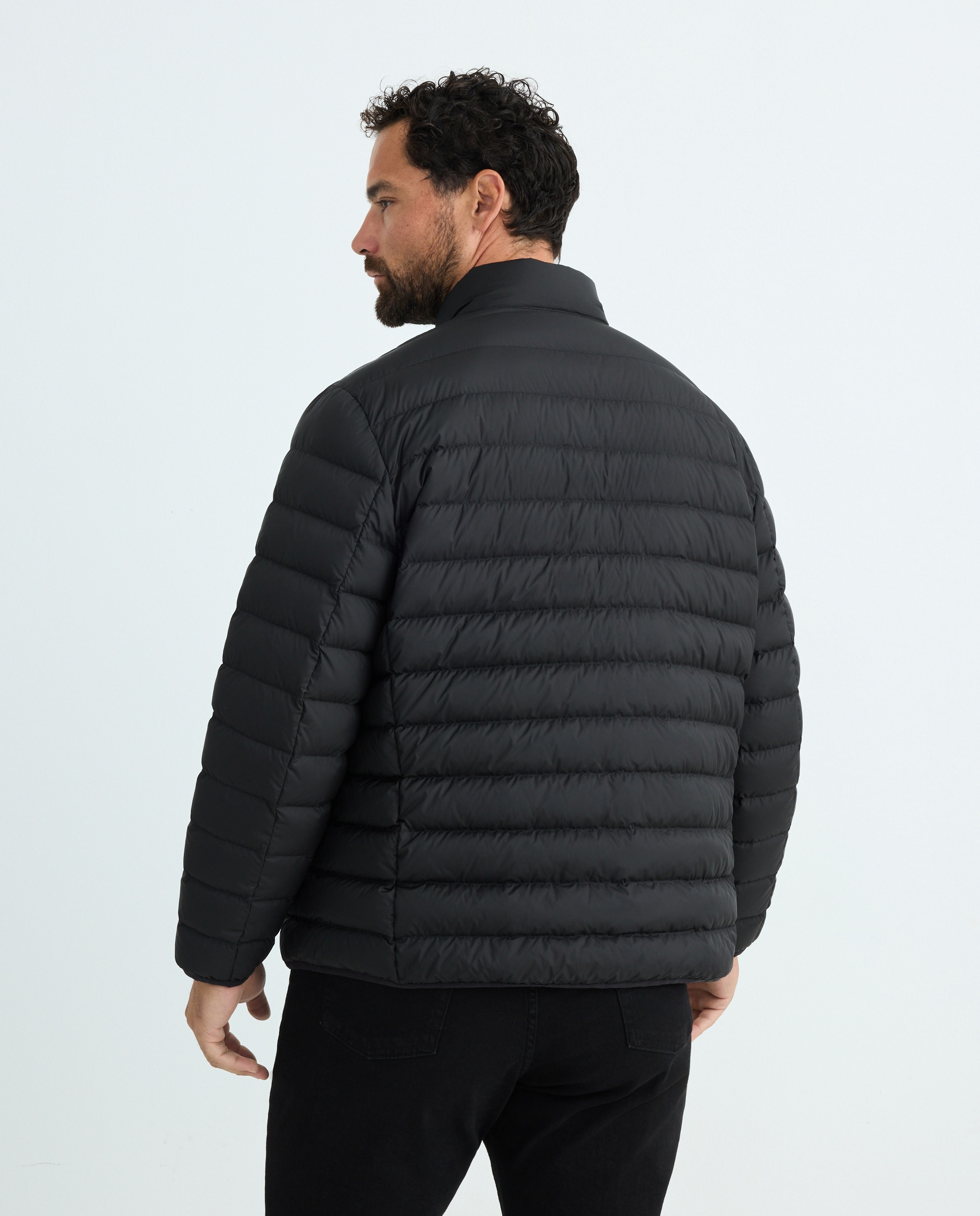 Cazadora pluma natural (90/10) hombre tallas grandes - Emidio Tucci - Negro Negro-4