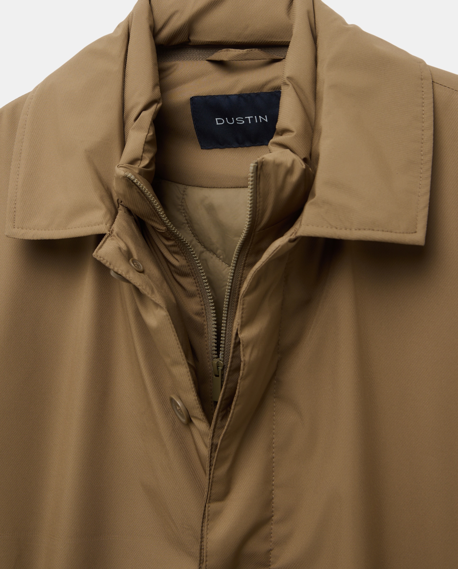 Gabardina con pechera desmontable de hombre en tallas grandes - Dustin - Marrón claro Marrón claro-2