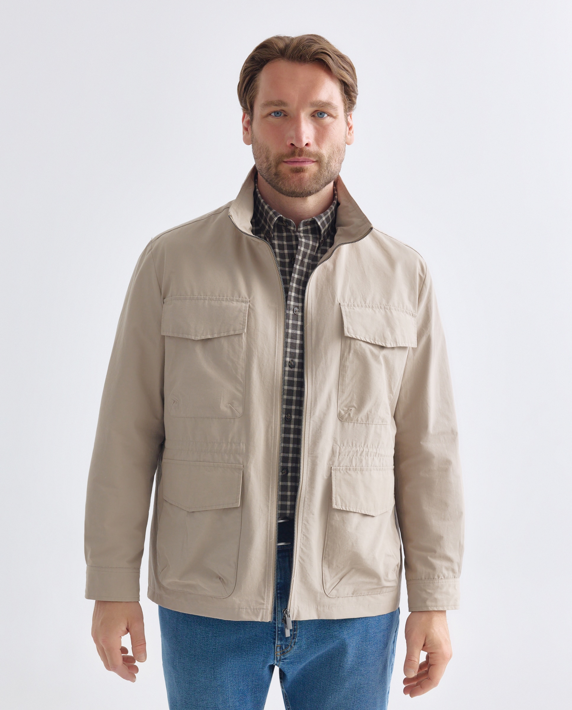 Parka Ligeira Desportiva Castanho-claro-1