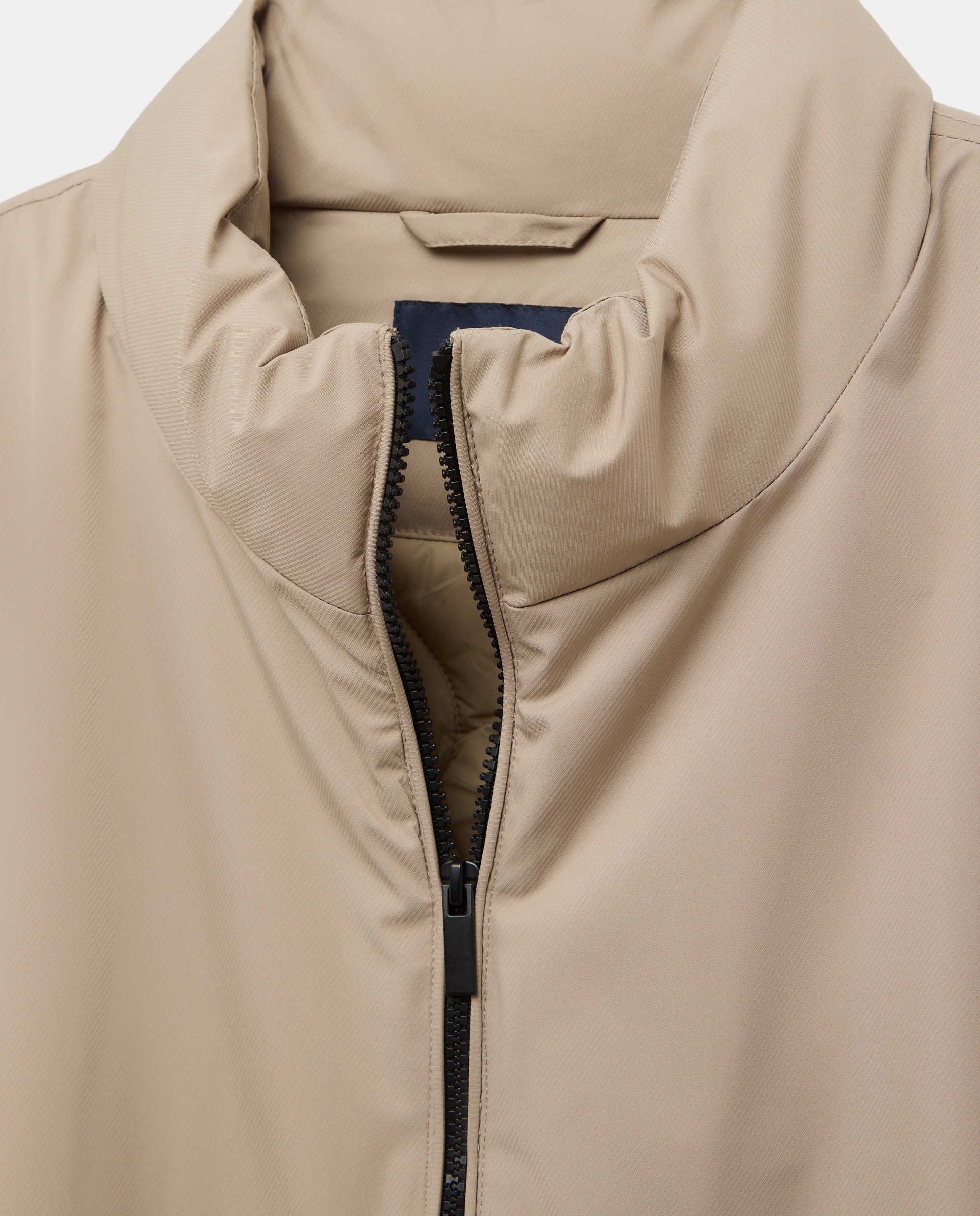 Parka corta de tejido repelente al agua con cremalleras de hombre de tallas grandes - Dustin - Beige Beige-6