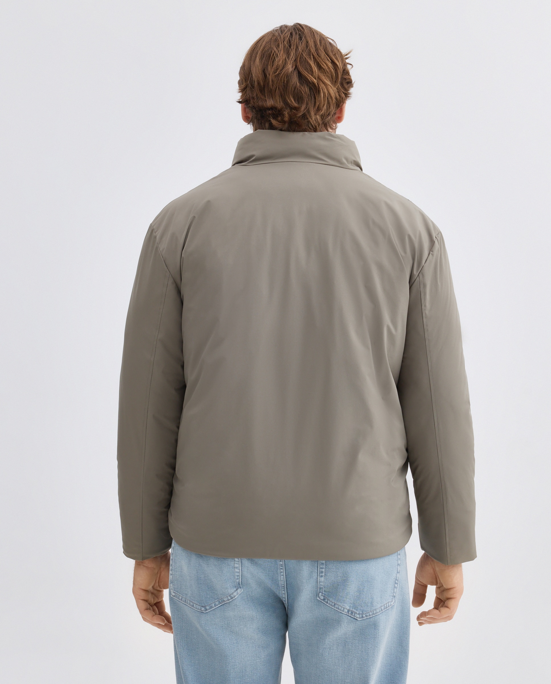Parka corta de tejido repelente al agua con cremalleras de hombre de tallas grandes - Dustin - Marrón claro Marrón claro-2