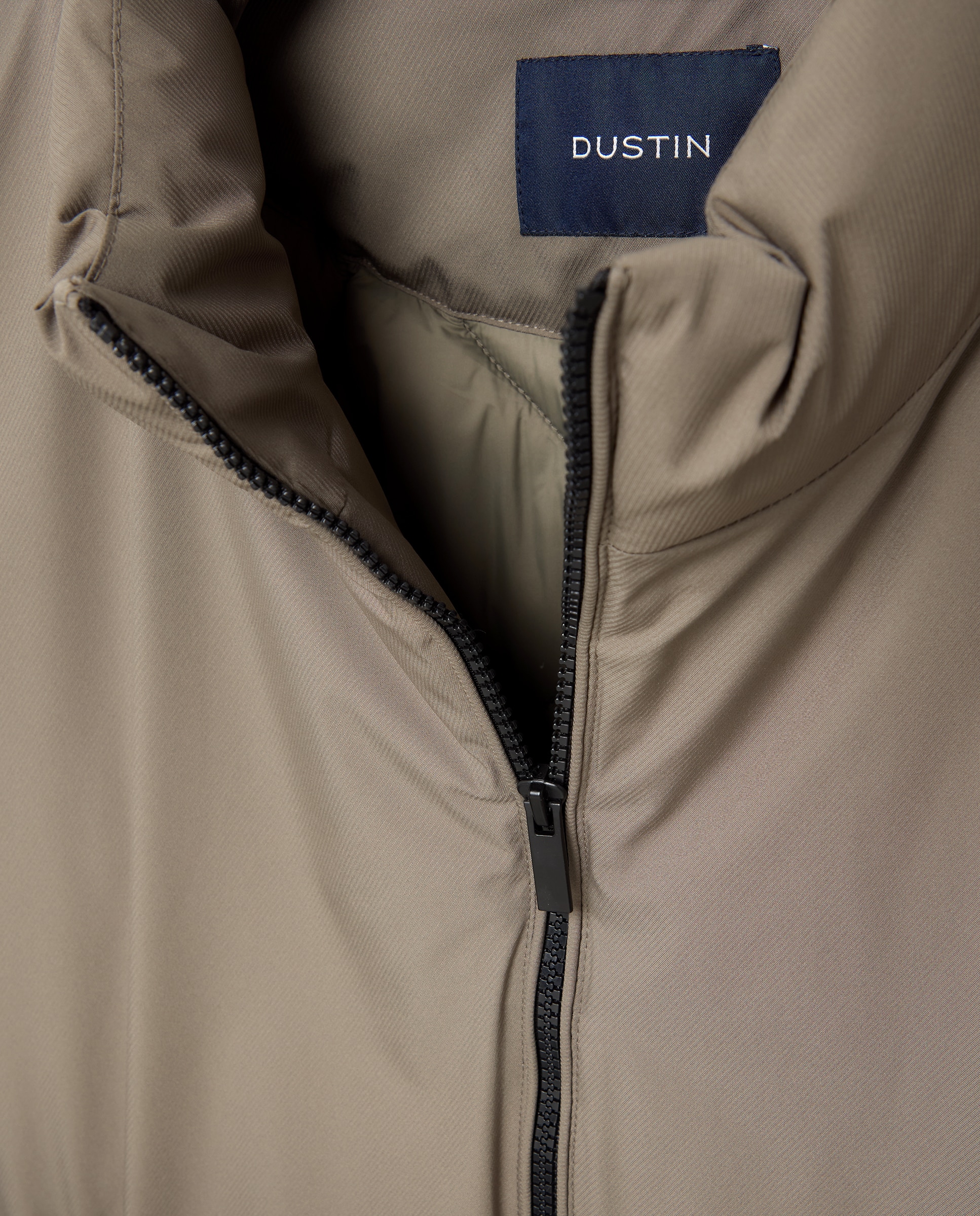 Parka corta de tejido repelente al agua con cremalleras de hombre de tallas grandes - Dustin - Marrón claro Marrón claro-4