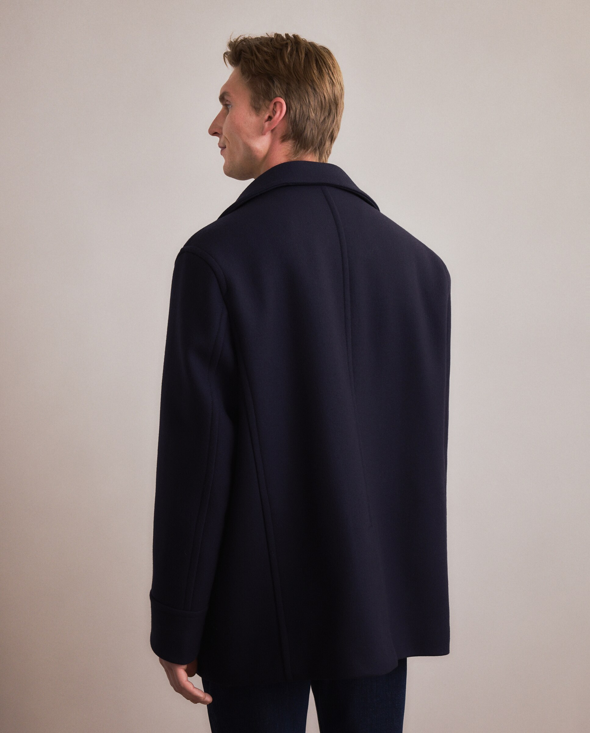 Chaquetón marinero con lana virgen y pecherín interior desmontable hombre tallas grandes - Emidio Tucci - Azul marino Azul marino-5