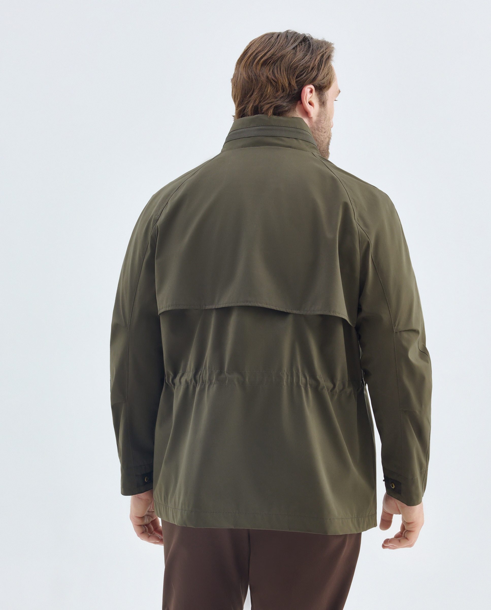 Parka transpirable y repelente al agua mezcla con algodón hombre tallas grandes - Emidio Tucci - Kaki Kaki-3