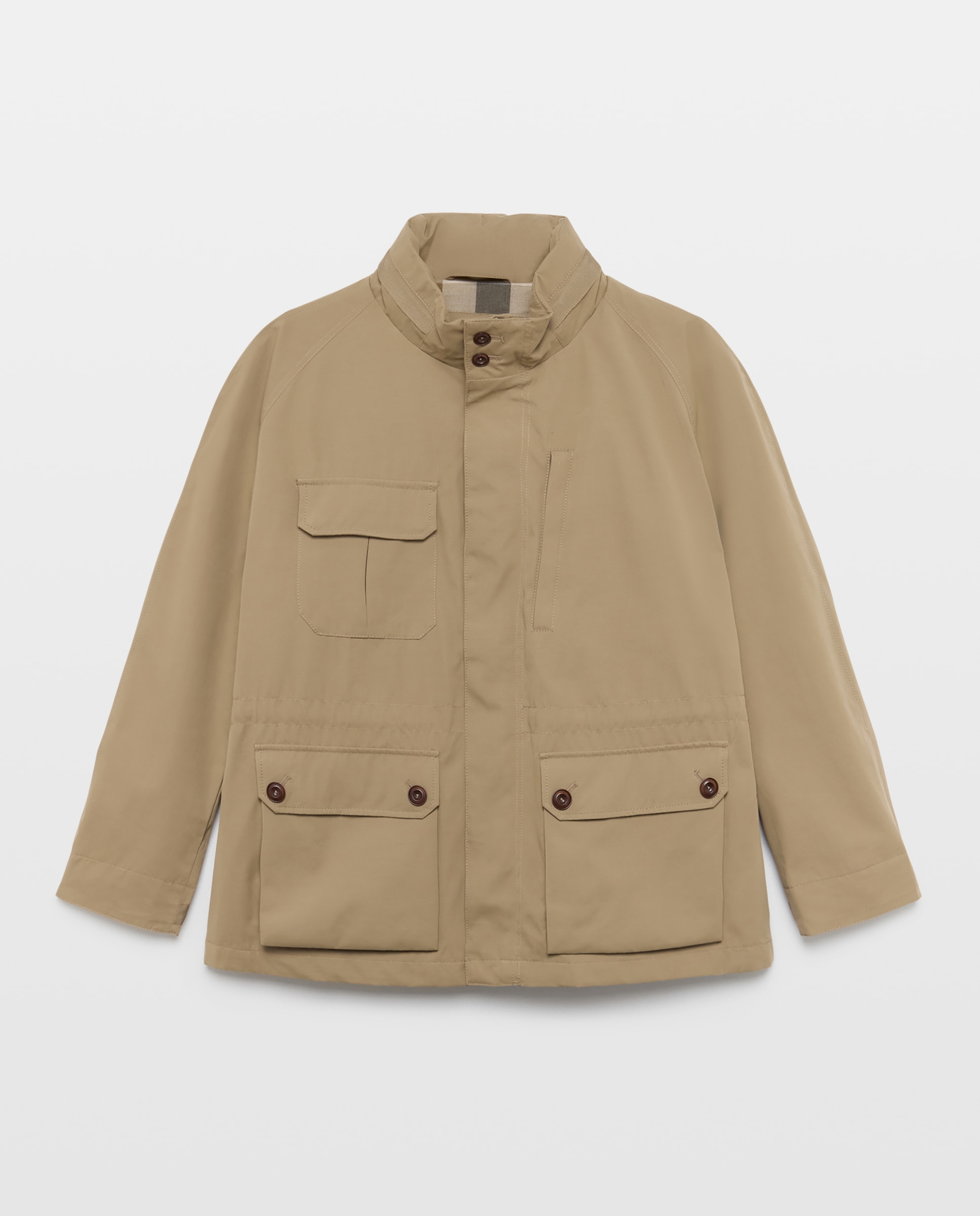 Parka Respirável e Repelente de Água Tamanhos Grandes Taupe-4