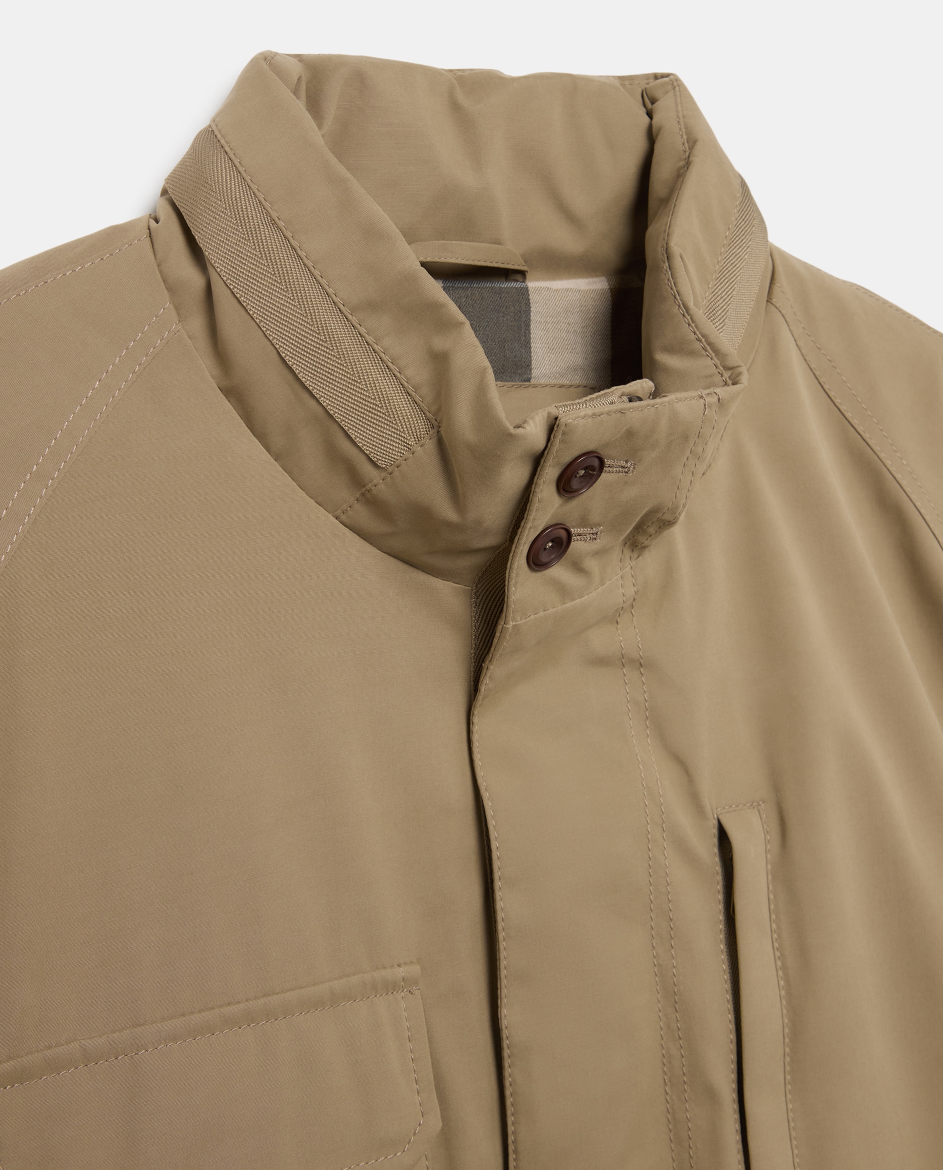 Parka Respirável e Repelente de Água Tamanhos Grandes Taupe-5