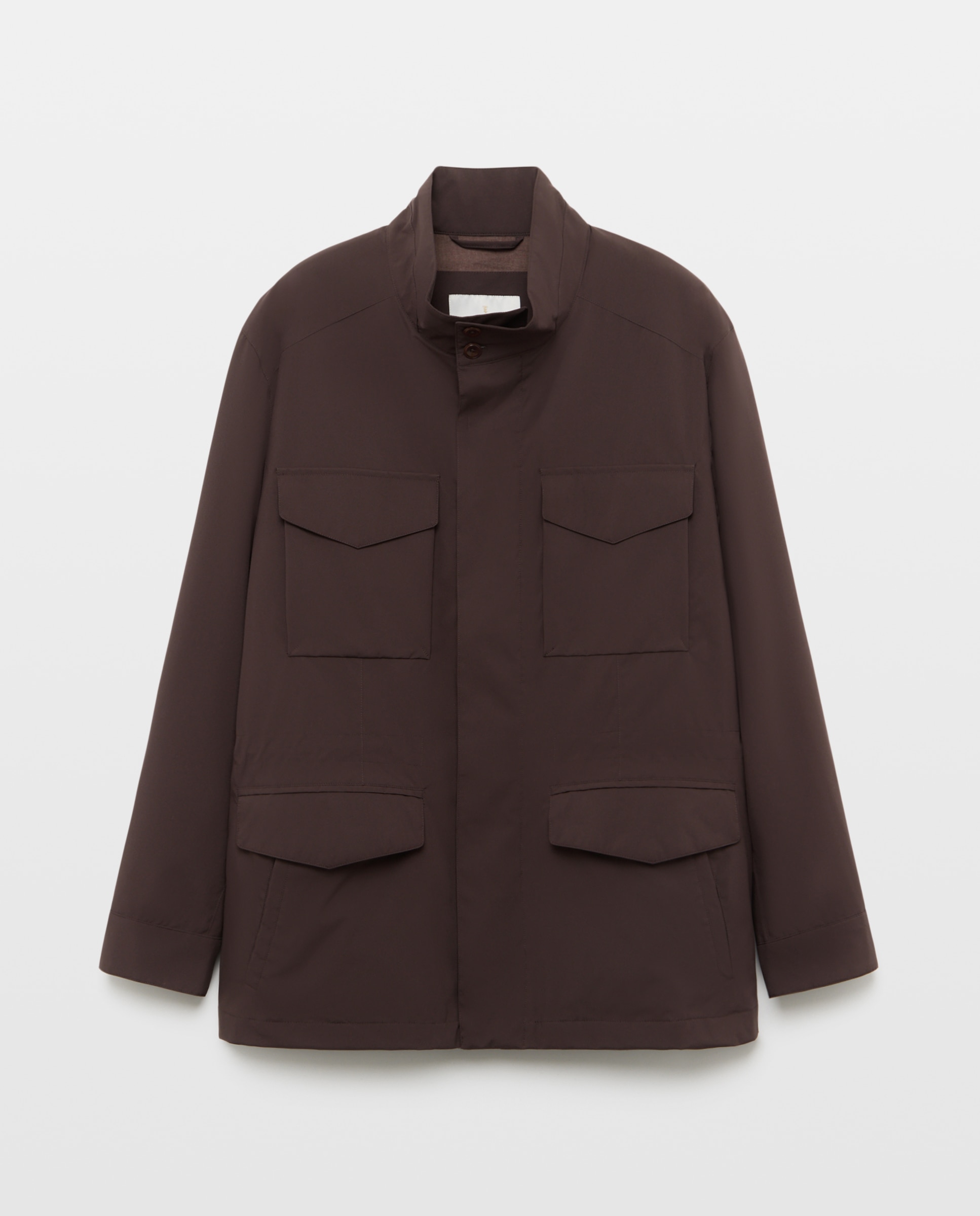 Parka multibolsillos tejido técnico hombre tallas grandes - Emidio Tucci - Marrón oscuro Marrón oscuro-4