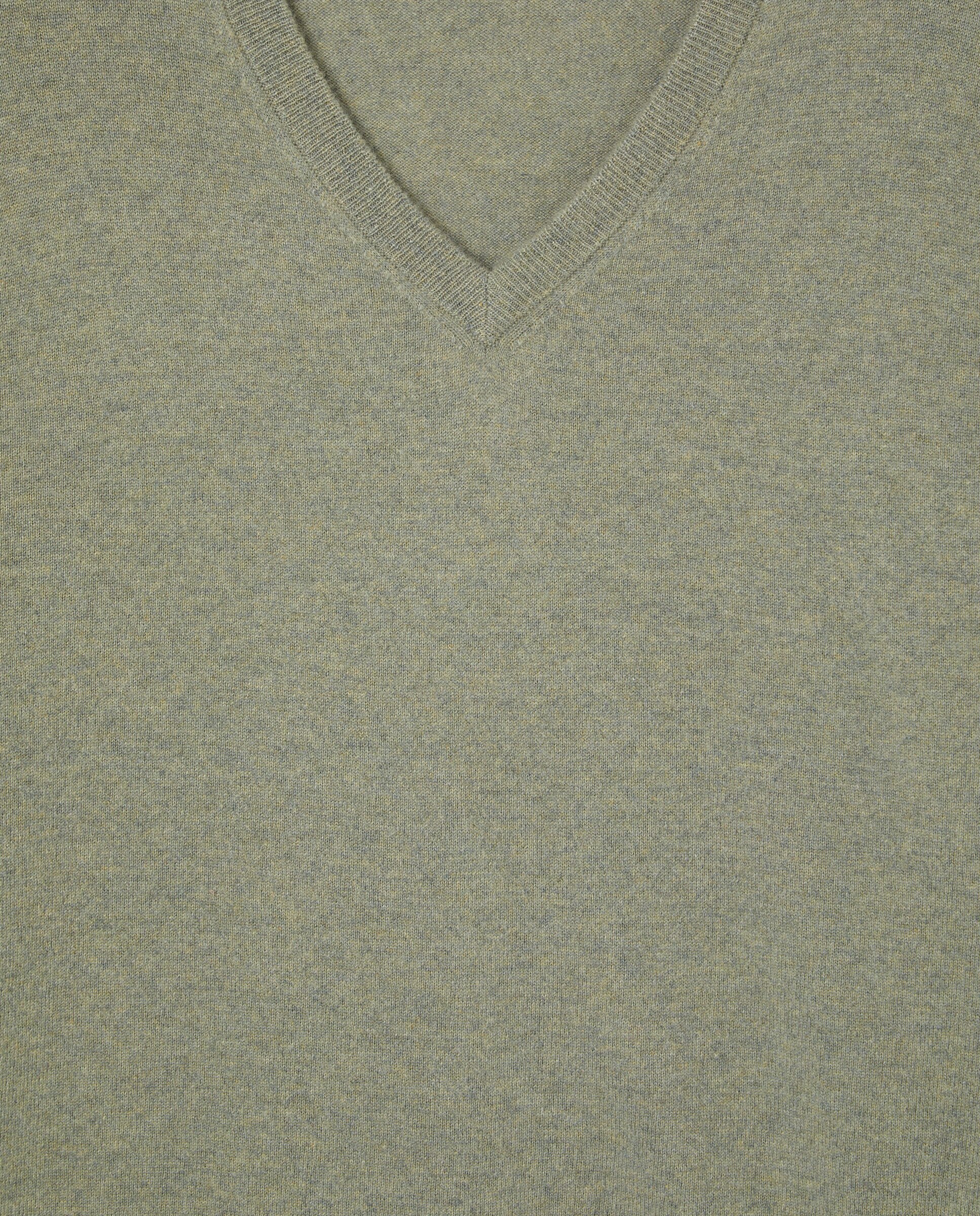 Jersey cuello pico 100% cashmere hombre - Emidio Tucci - Verde claro Verde claro-5