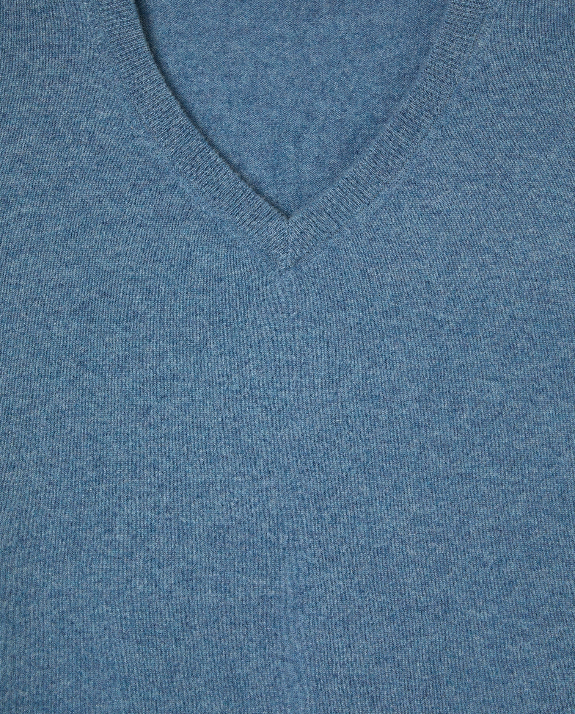 Jersey cuello pico 100% cashmere hombre - Emidio Tucci - Azul Azul-5