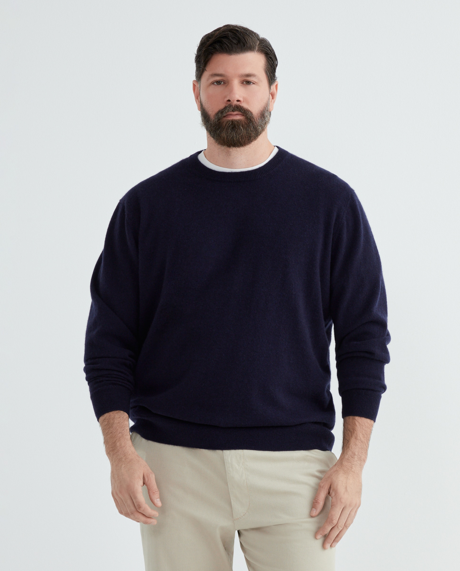 Jersey cuello redondo 100% cashmere hombre - Emidio Tucci - Azul marino Azul marino-2