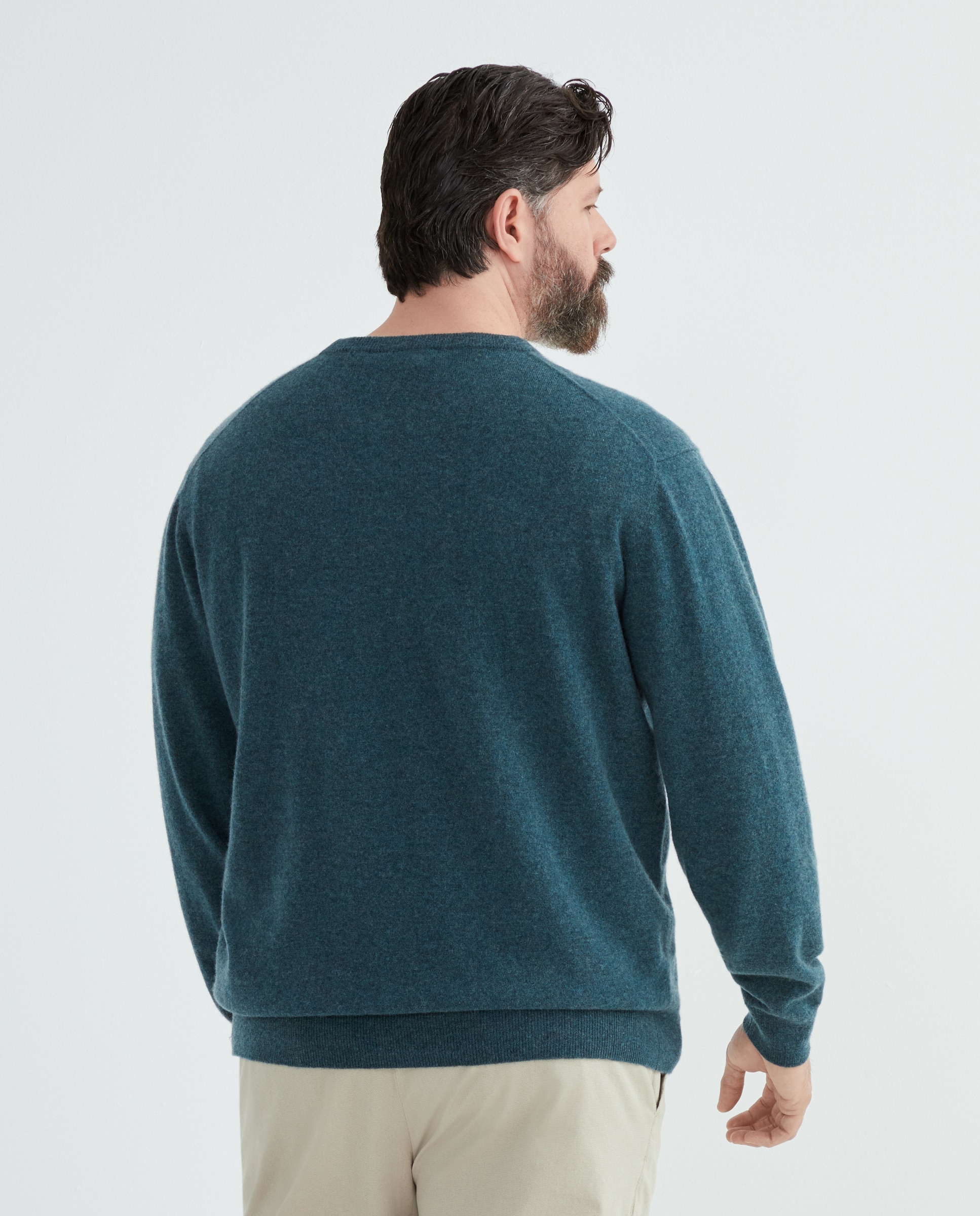Jersey cuello redondo 100% cashmere hombre - Emidio Tucci - Verde Verde-3
