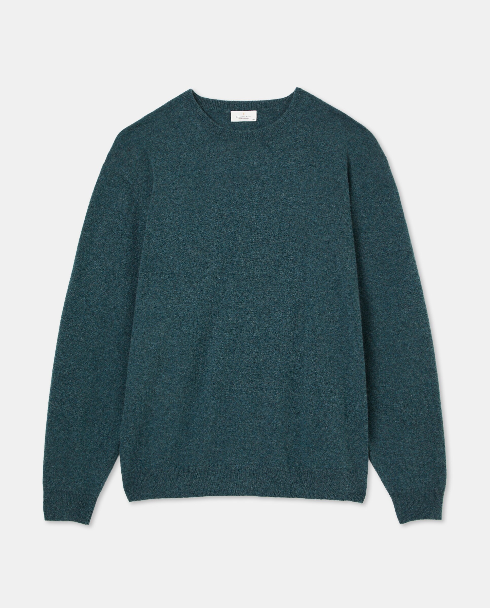 Jersey cuello redondo 100% cashmere hombre - Emidio Tucci - Verde Verde-4