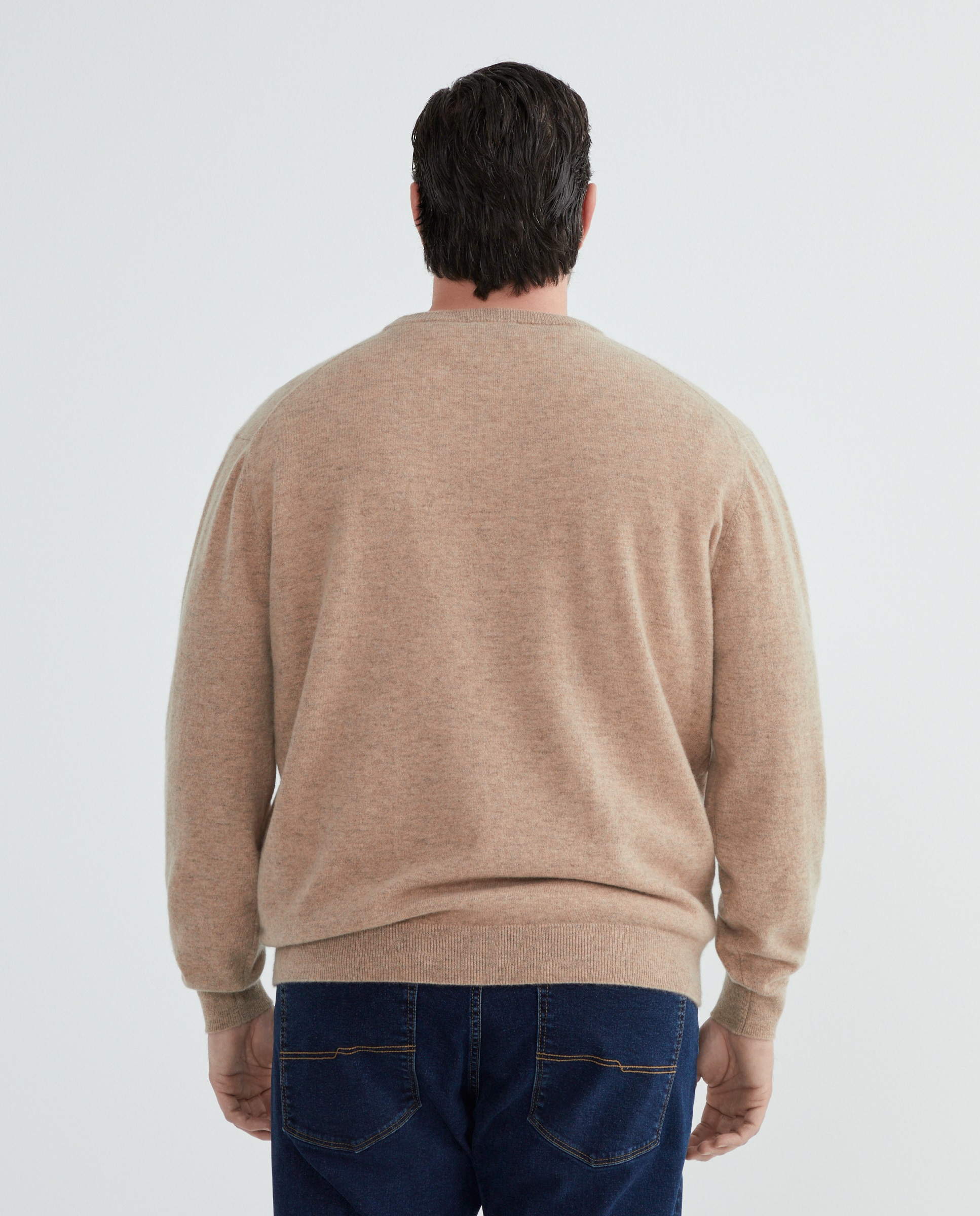 Jersey cuello redondo 100% cashmere hombre - Emidio Tucci - Beige Beige-3