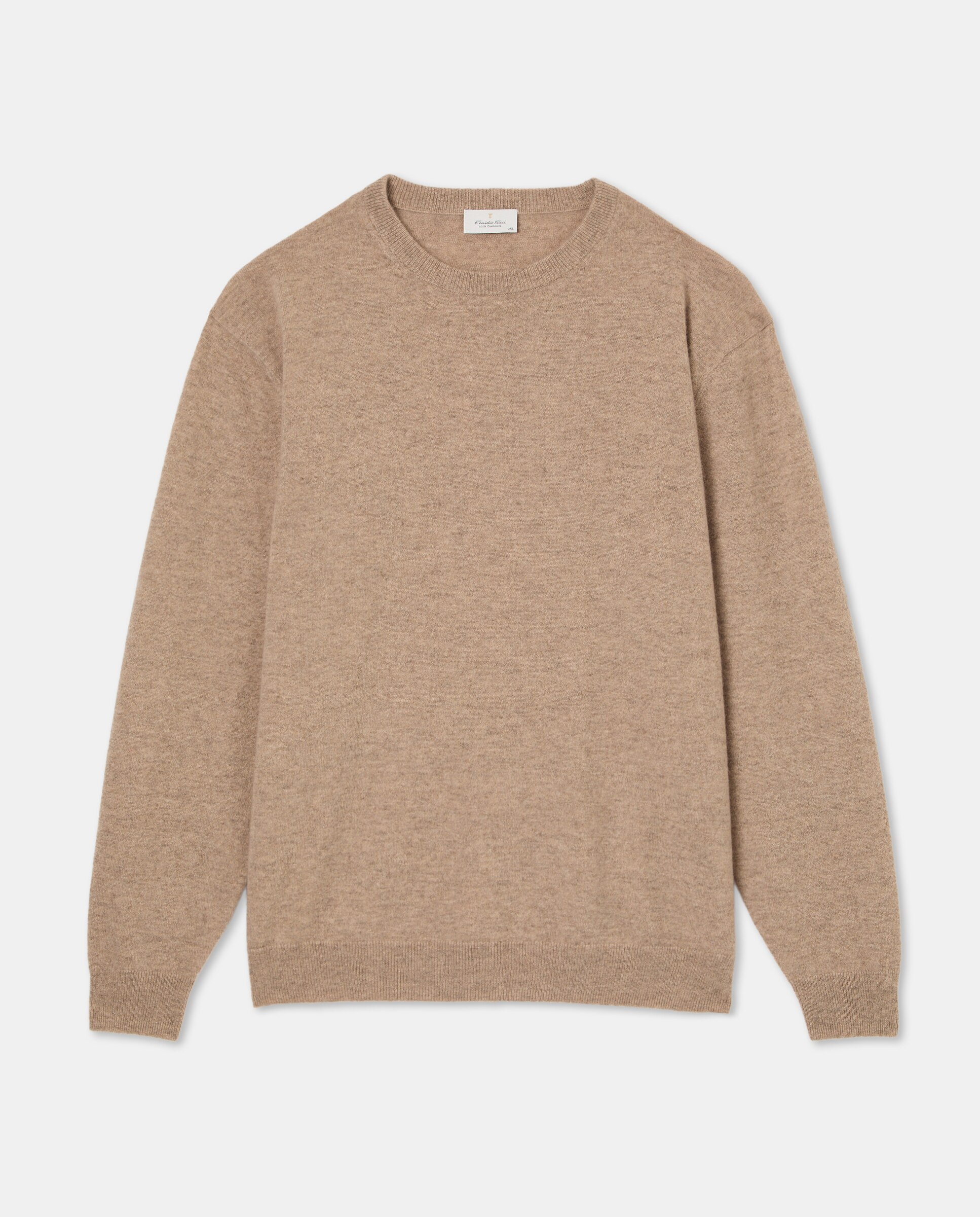 Jersey cuello redondo 100% cashmere hombre - Emidio Tucci - Beige Beige-4