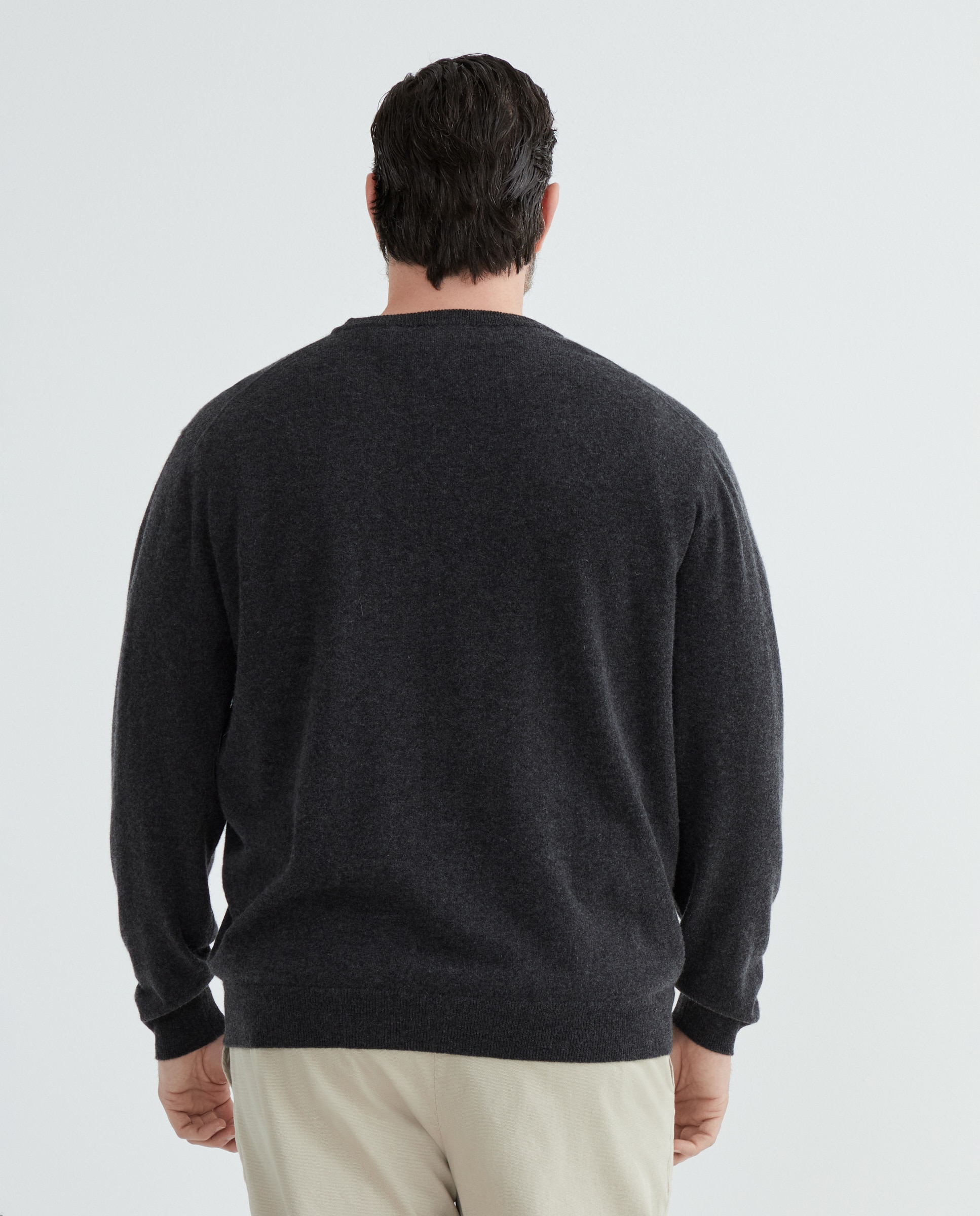 Jersey cuello redondo 100% cashmere hombre - Emidio Tucci - Gris oscuro Gris oscuro-3