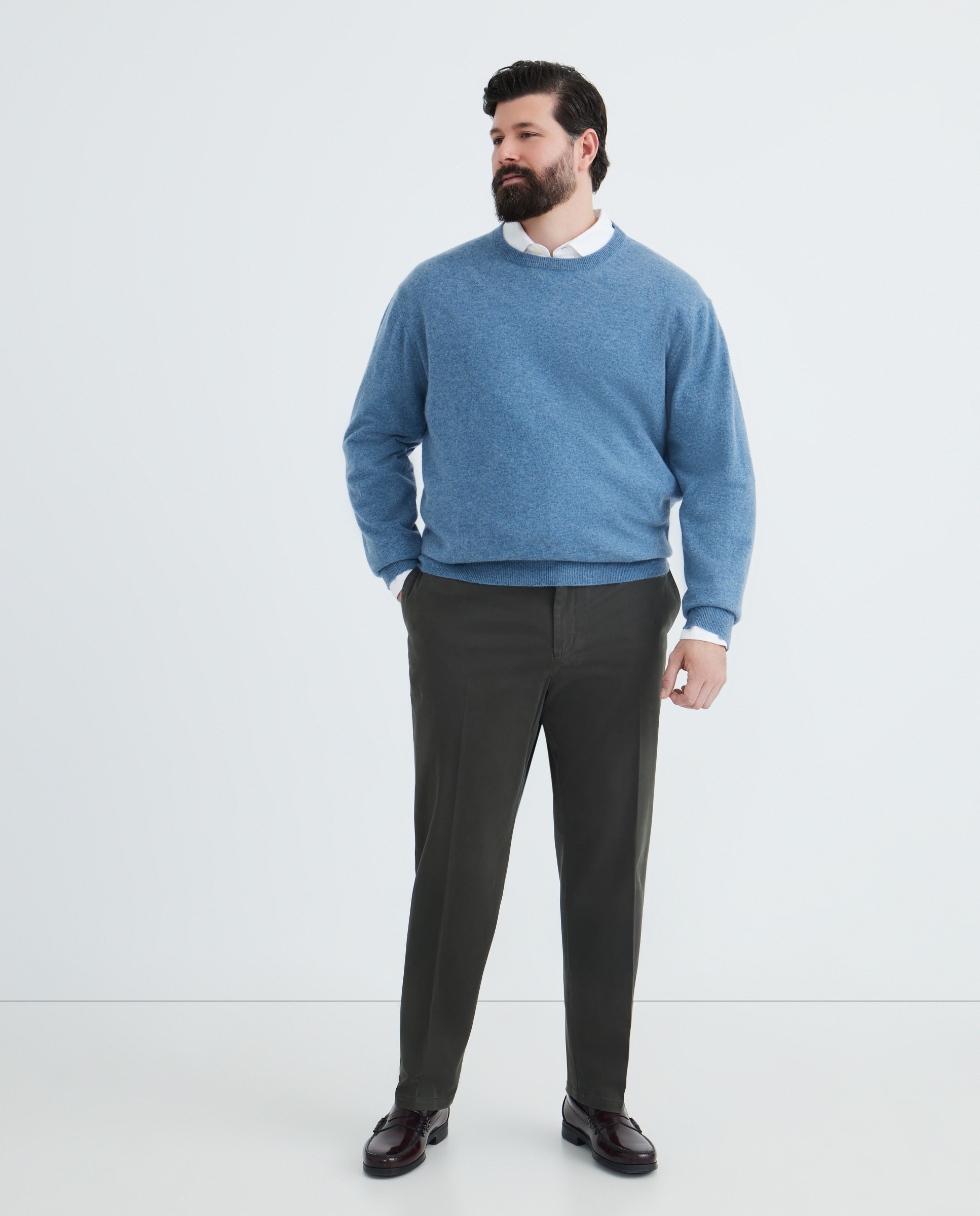 Jersey cuello redondo 100% cashmere hombre - Emidio Tucci - Azul Azul-2