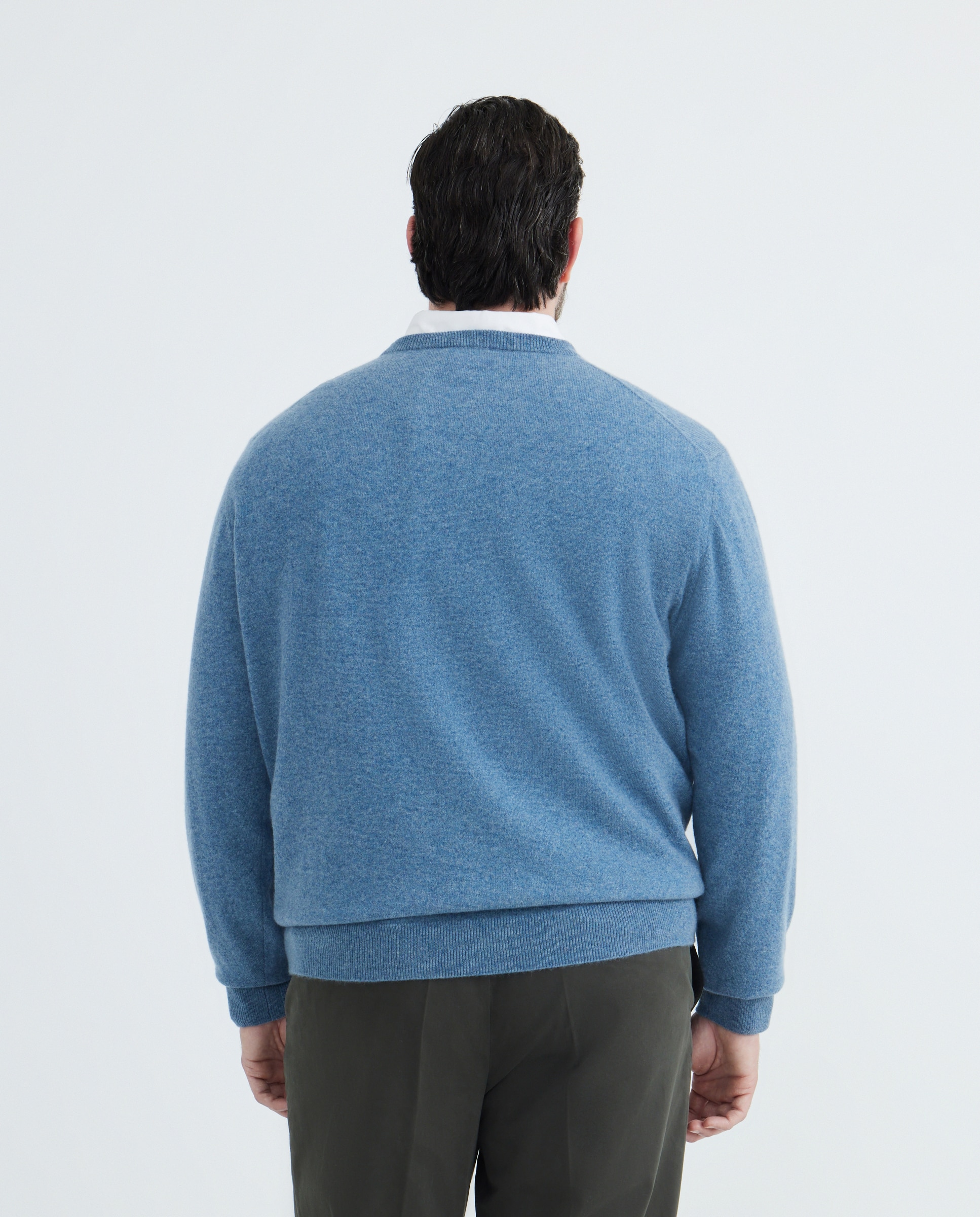 Jersey cuello redondo 100% cashmere hombre - Emidio Tucci - Azul Azul-3