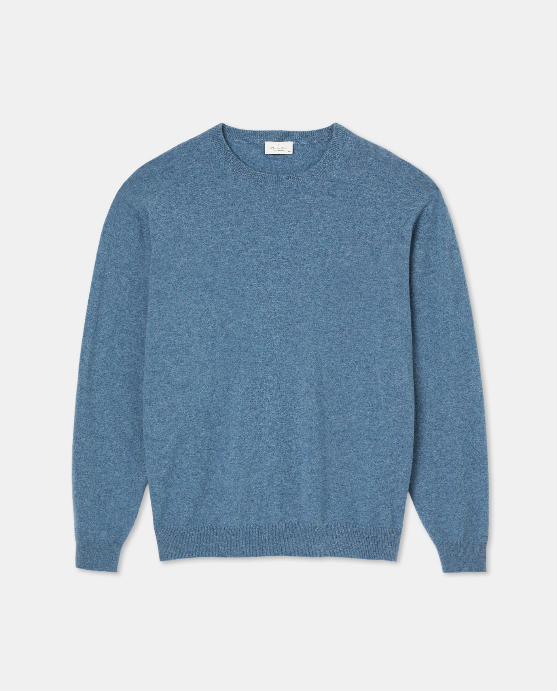 Jersey cuello redondo 100% cashmere hombre - Emidio Tucci - Azul Azul-4