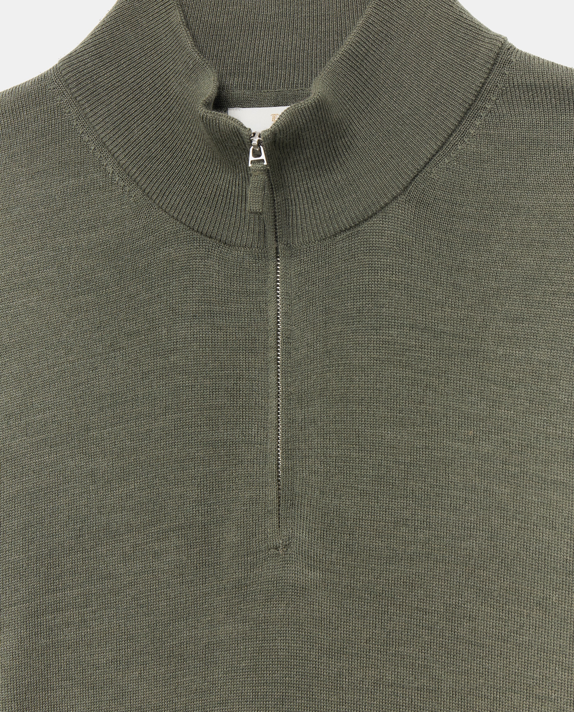 Jersey cuello semicisne lavable 100% lana merino hombre - Emidio Tucci - Kaki Kaki-5