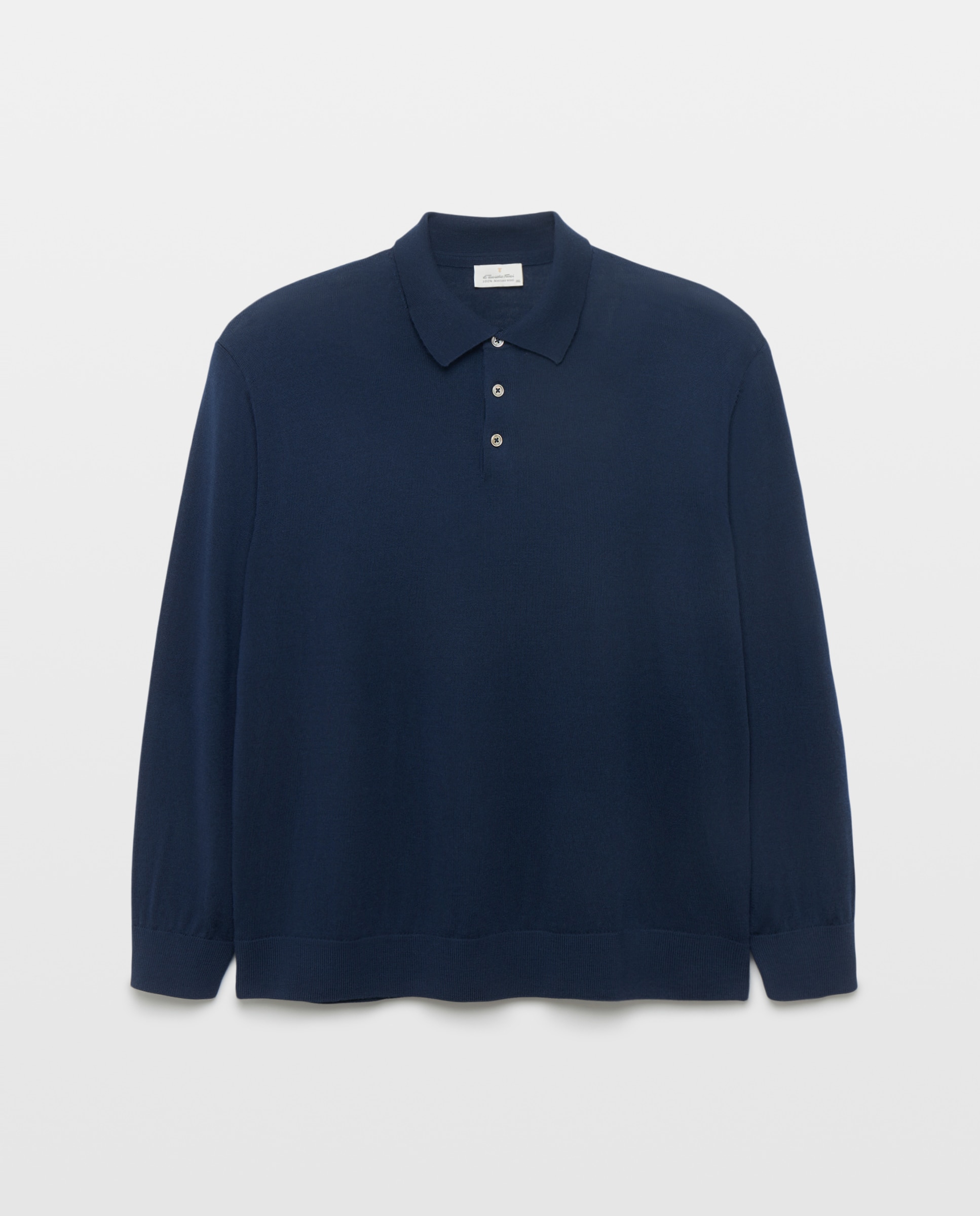 Jersey cuello cisne lavable 100% lana merino hombre - Emidio Tucci - Azul marino Azul marino-5