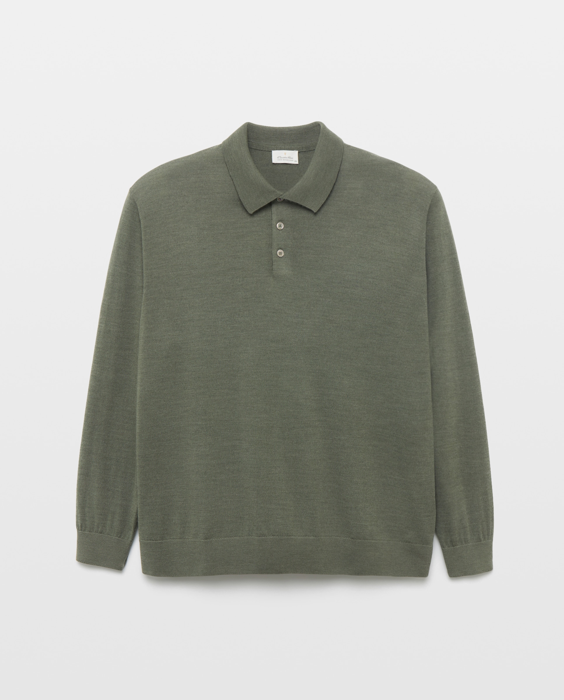 Jersey cuello cisne lavable 100% lana merino hombre - Emidio Tucci - Kaki Kaki-5