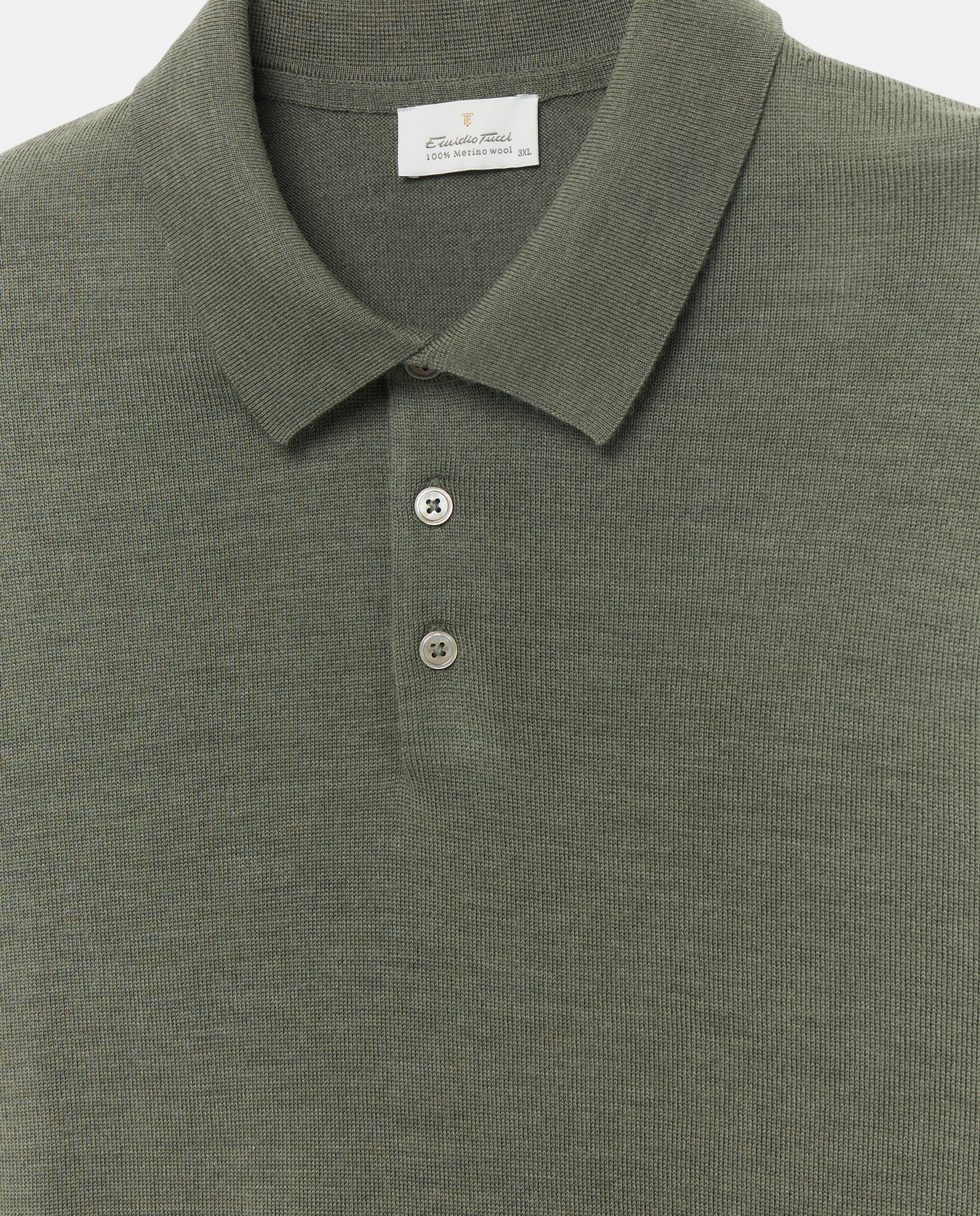 Jersey cuello cisne lavable 100% lana merino hombre - Emidio Tucci - Kaki Kaki-6