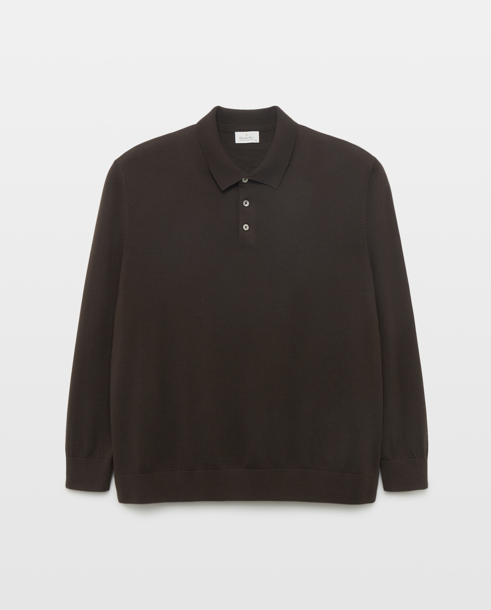 Jersey cuello cisne lavable 100% lana merino hombre - Emidio Tucci - Marrón oscuro Marrón oscuro-5