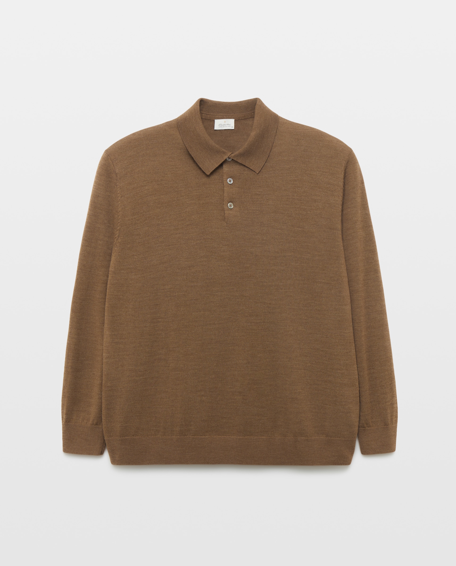 Jersey cuello cisne lavable 100% lana merino hombre - Emidio Tucci - Marrón claro Marrón claro-5