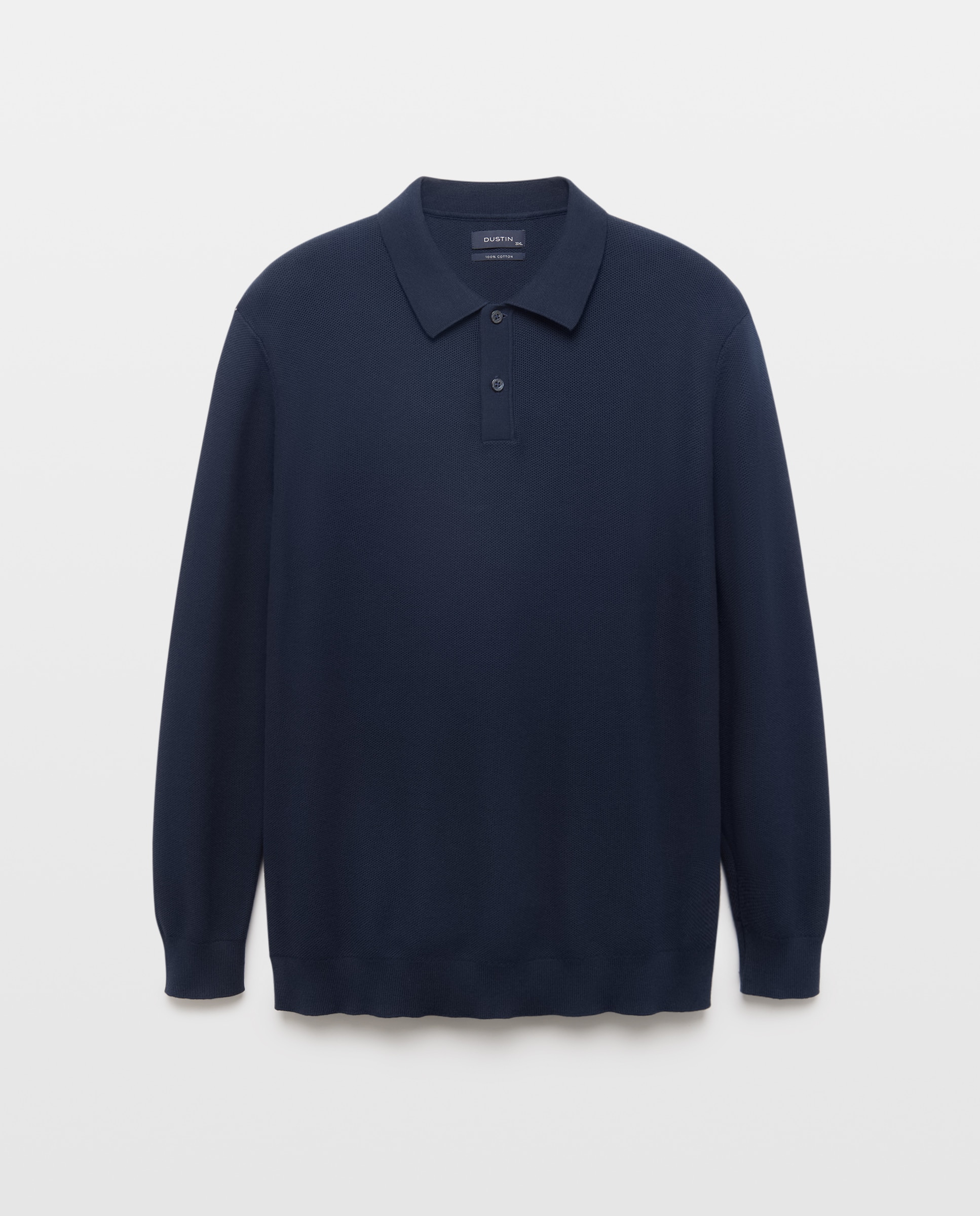 Sueter cuello polo talla grande hombre. - Dustin - Azul marino Azul marino-4
